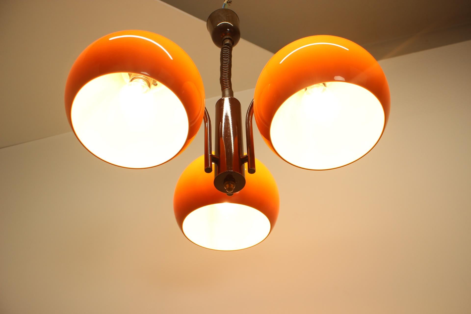 Late 20th Century Mid-Century Adjustable Chandelier, 1970's For Sale