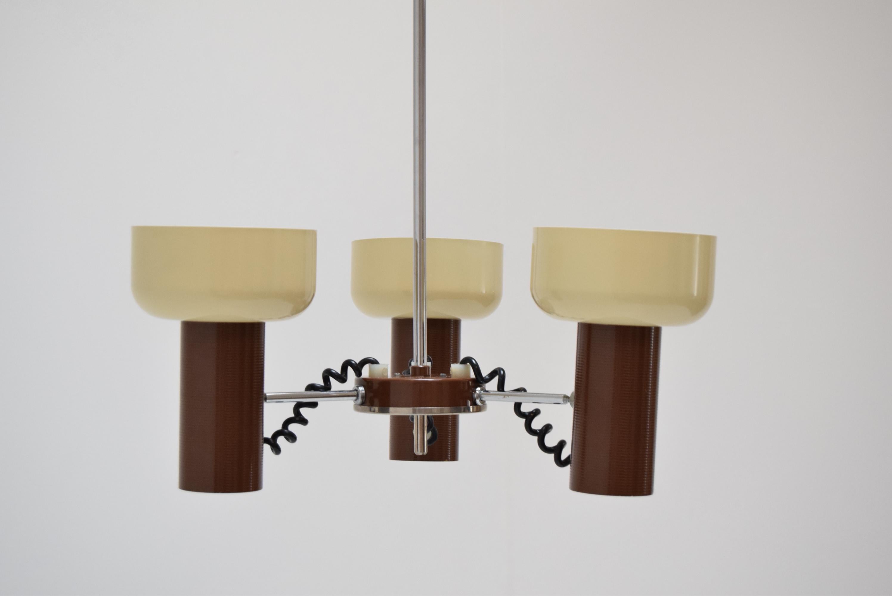 Midcentury Adjustable Chandelier by Napako, 1970s In Good Condition For Sale In Praha, CZ
