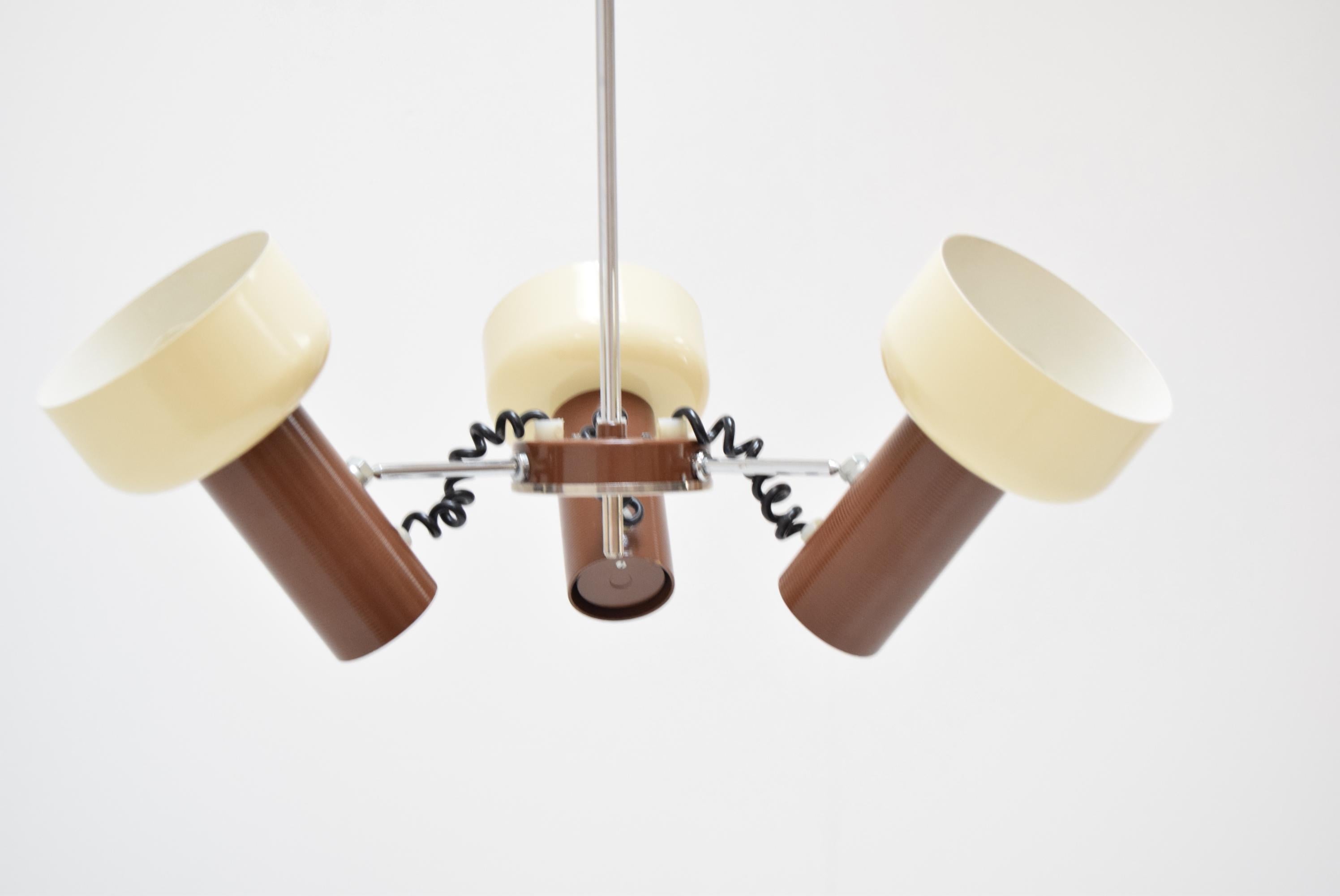 Late 20th Century Midcentury Adjustable Chandelier by Napako, 1970s For Sale