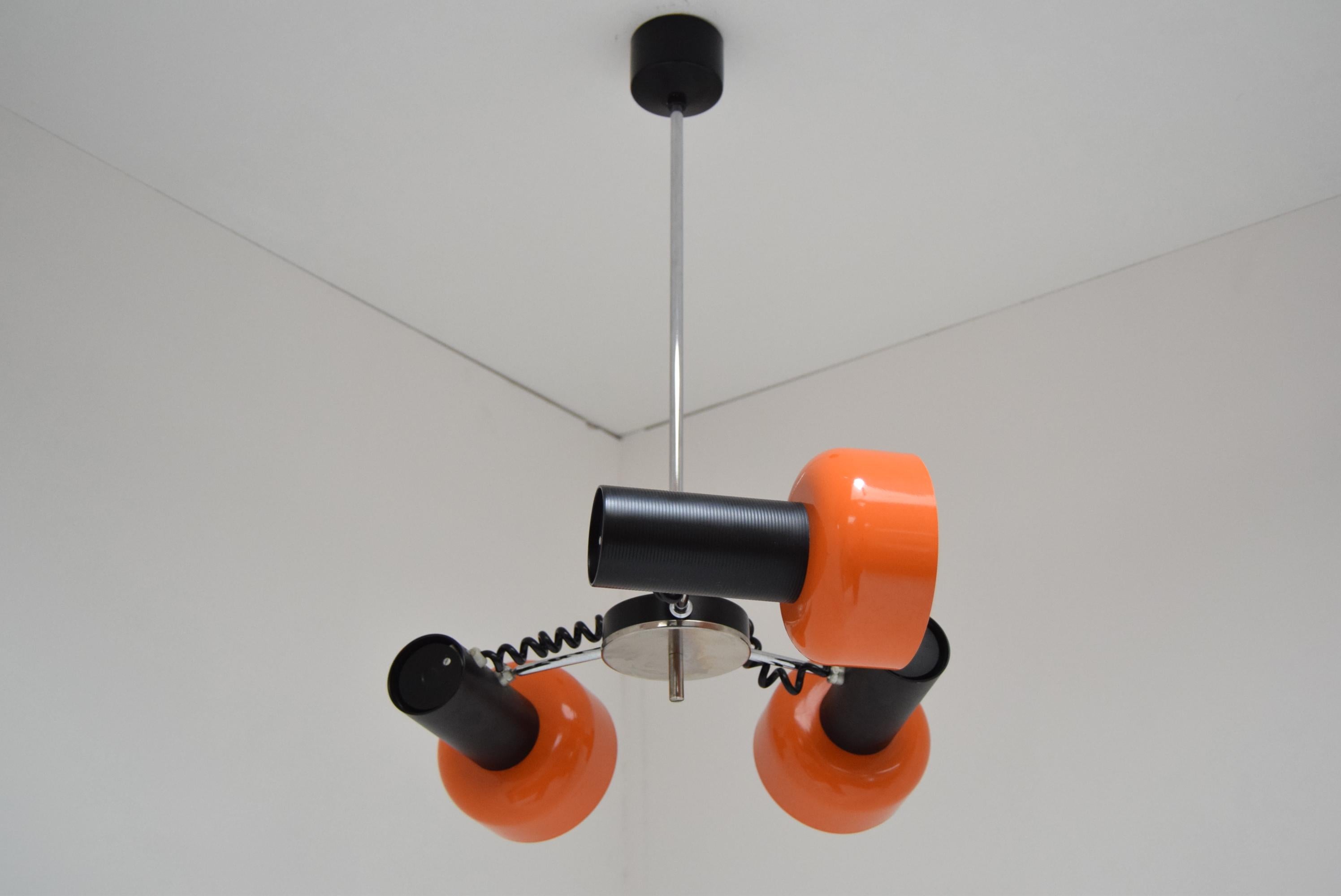 Midcentury Adjustable Chandelier by Napako, 1970s For Sale 2