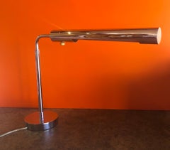 Midcentury Adjustable Chrome Pharmacy Desk Lamp in the Style of Koch & Lowy
