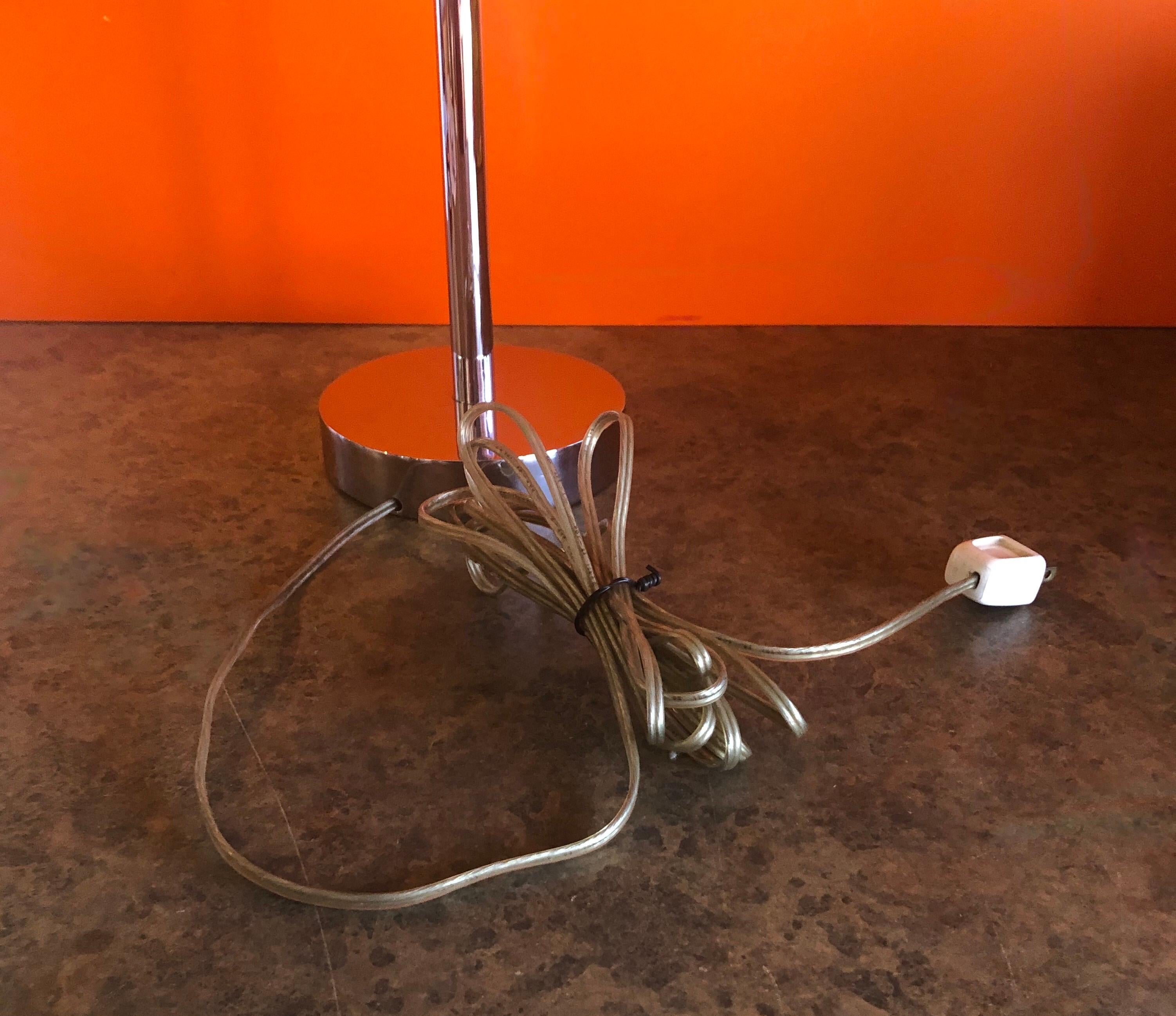 Midcentury Adjustable Chrome Pharmacy Desk Lamp in the Style of Koch & Lowy For Sale 2