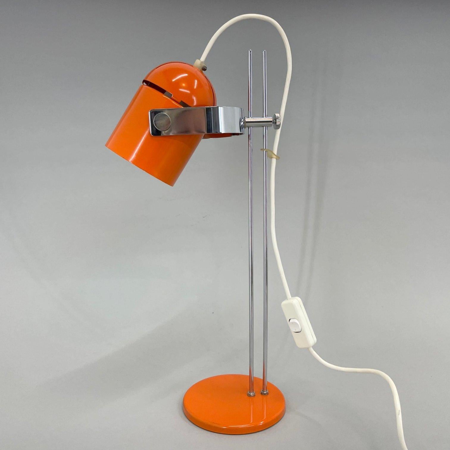 Mid-Century Adjustable Chrome Table Lamp by Stanislav Indra, 1970's In Good Condition In Praha, CZ