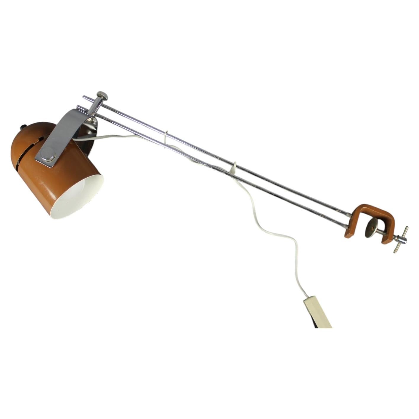 Mid-Century Adjustable Clamp Lamp by Stanislav Indra, Czechoslovakia, 1970s