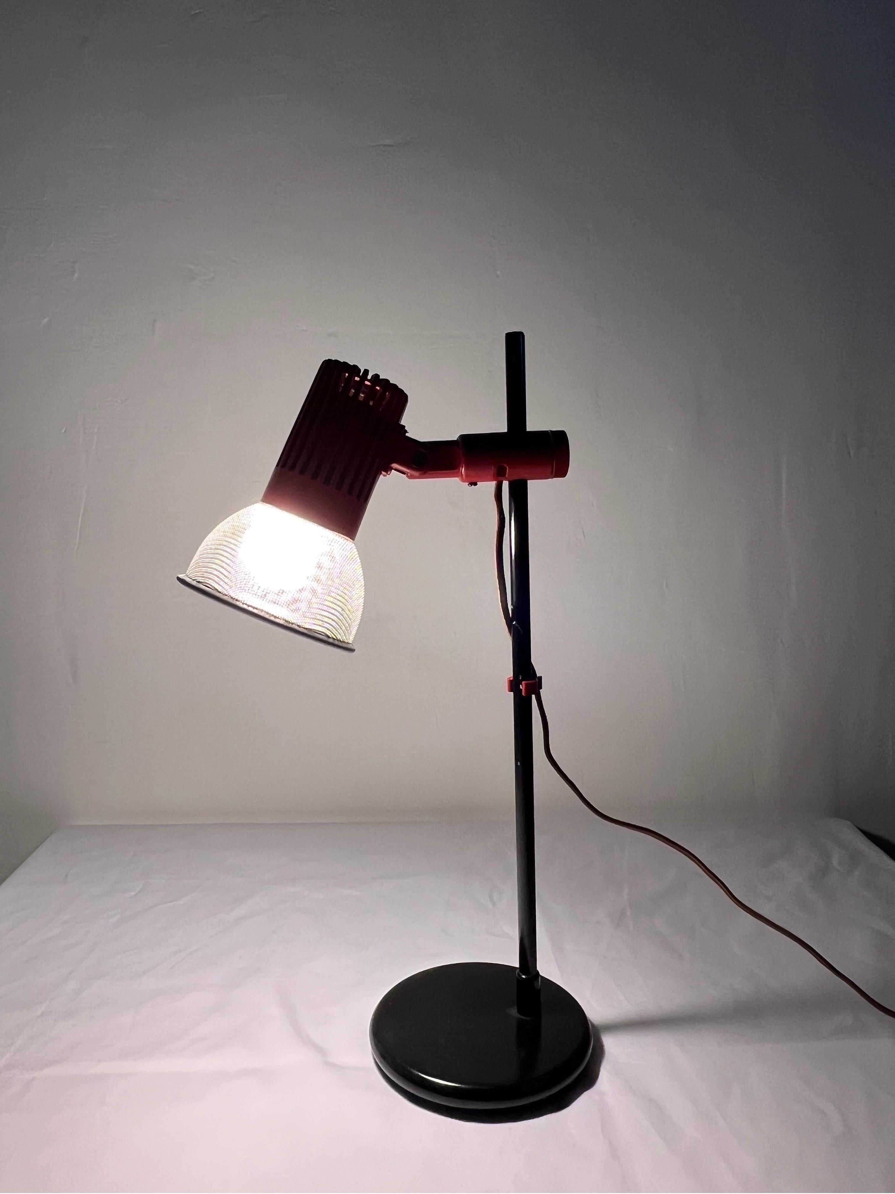 Mid-Century Adjustable Desk or Table Lamp with Perforated Shade by Unilite For Sale 5