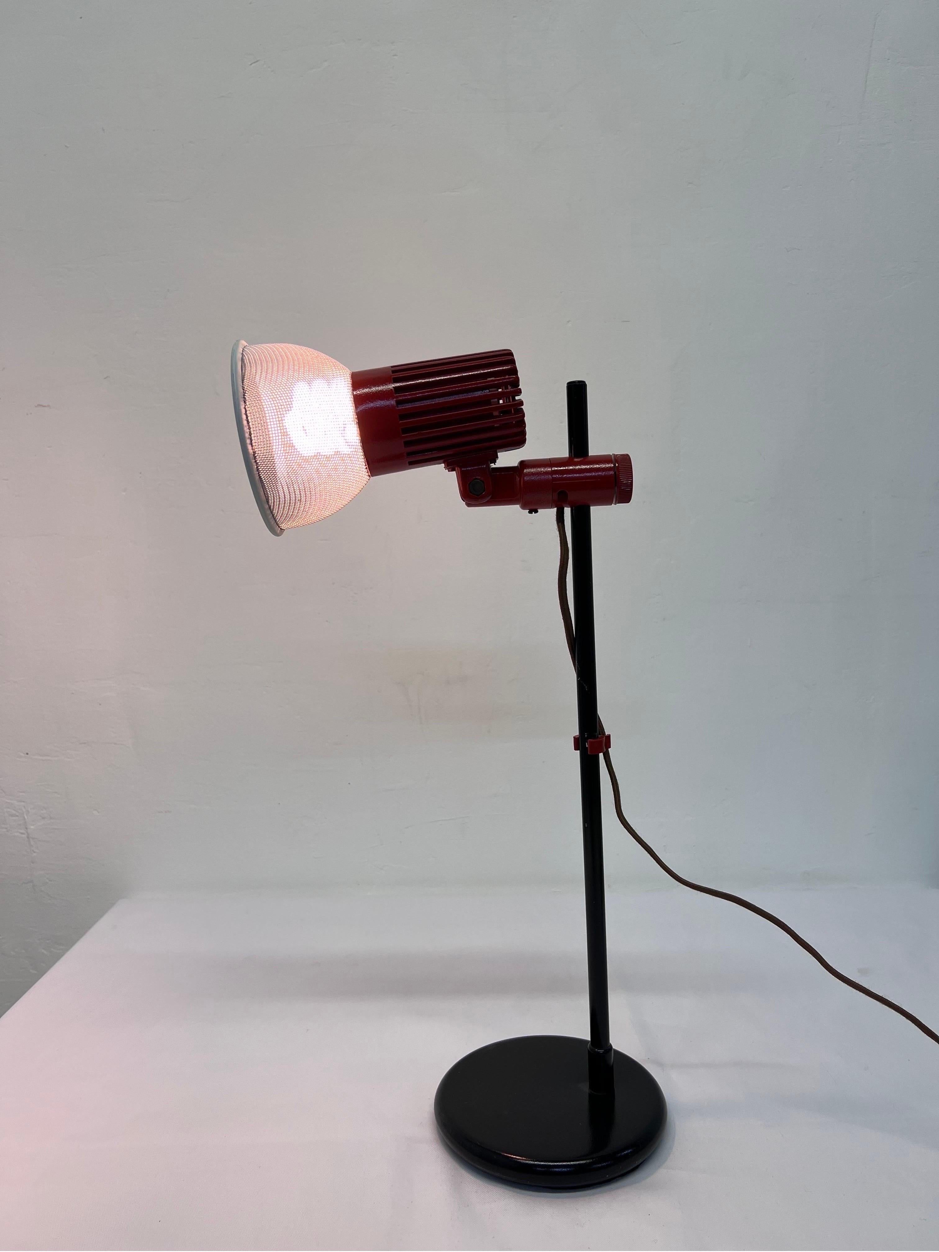 20th Century Mid-Century Adjustable Desk or Table Lamp with Perforated Shade by Unilite For Sale