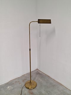 Mid Century Adjustable Floor Lamp for reading done in Brass, Germany 1960s