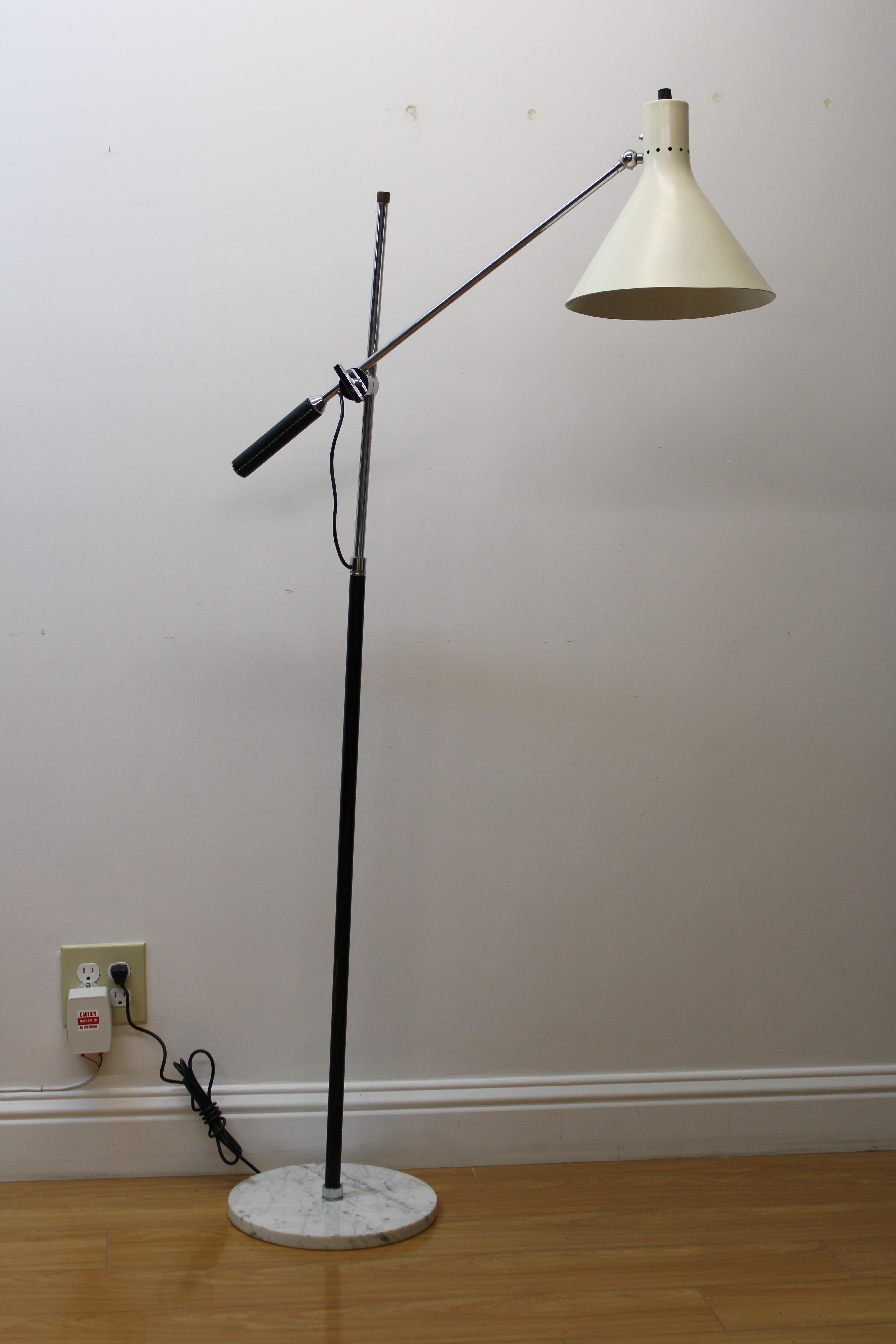 20th Century Mid-Century Adjustable Floor Lamp For Sale