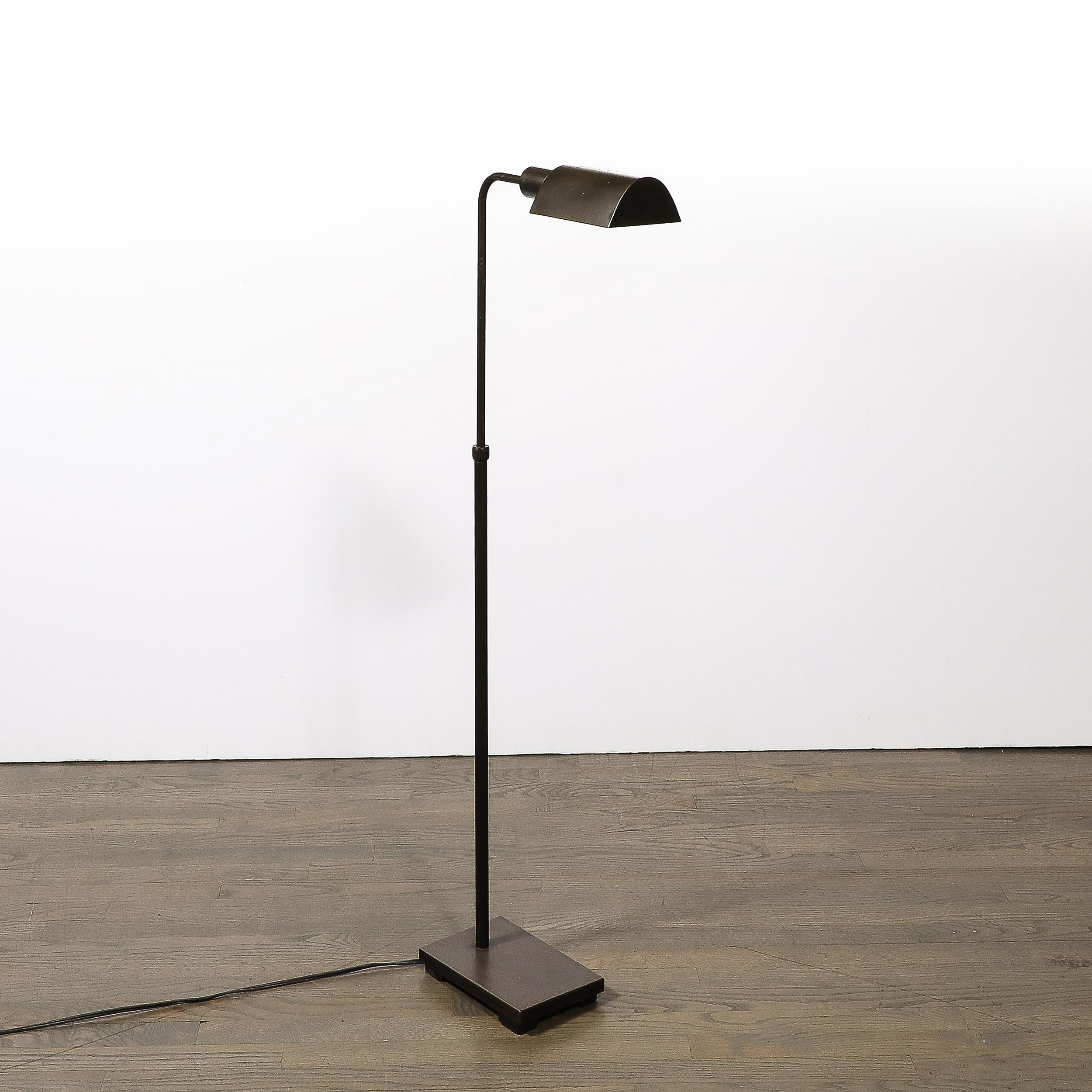 Mid-Century Adjustable Floor Lamp in Oil Rubbed Bronze Manner of Cedric Hartman 4