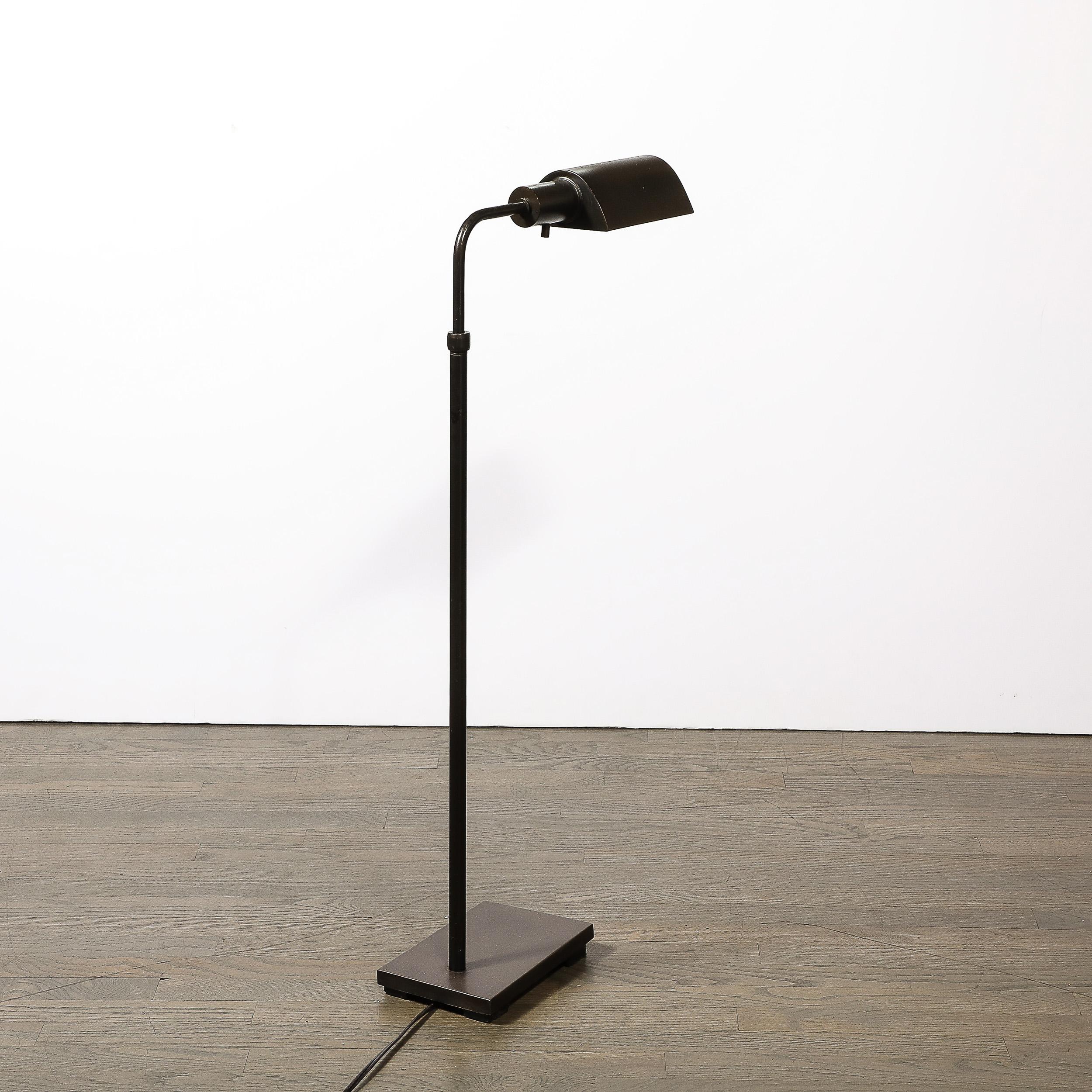 Mid-Century Adjustable Floor Lamp in Oil Rubbed Bronze Manner of Cedric Hartman 7
