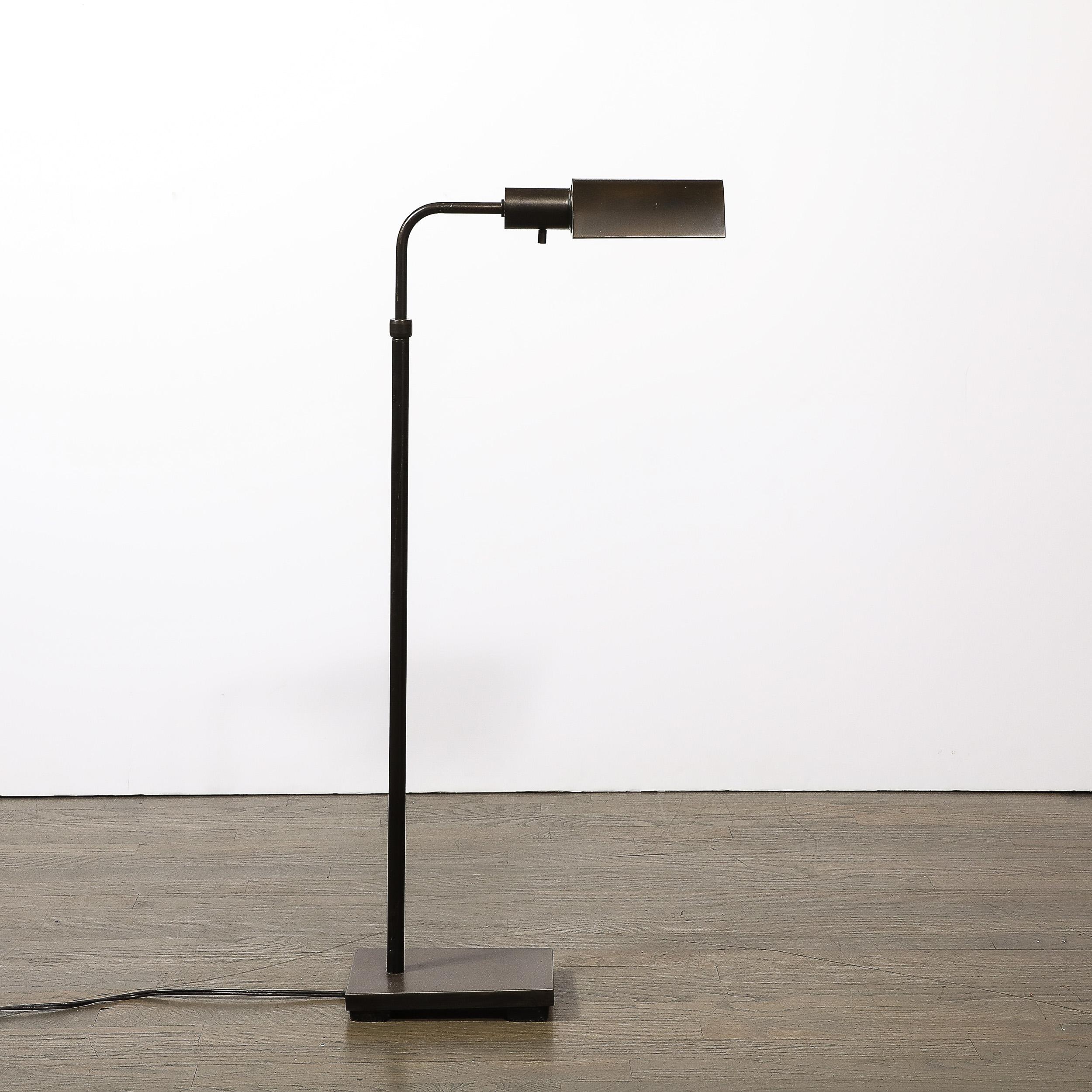Mid-Century Adjustable Floor Lamp in Oil Rubbed Bronze Manner of Cedric Hartman 1