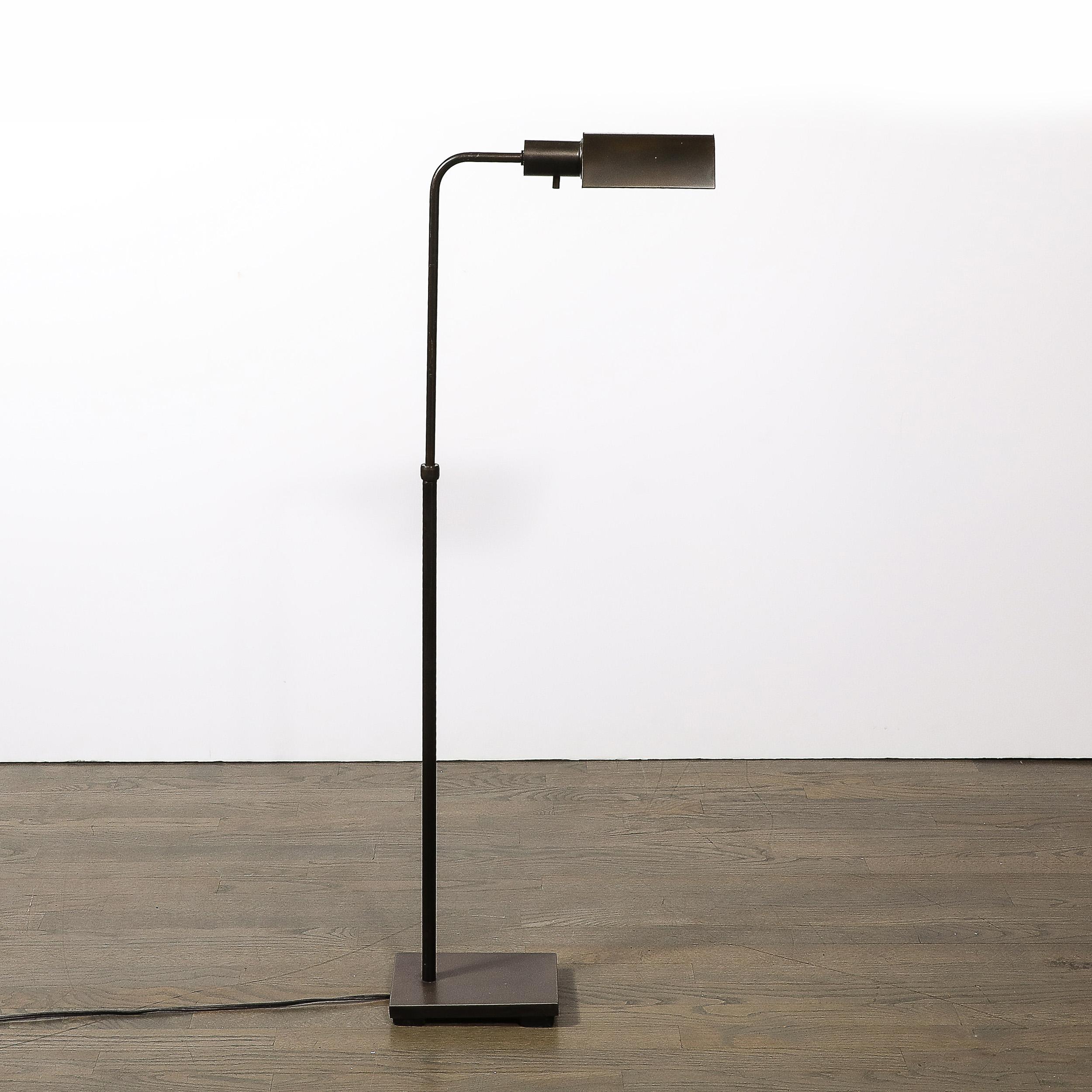 Mid-Century Adjustable Floor Lamp in Oil Rubbed Bronze Manner of Cedric Hartman 3