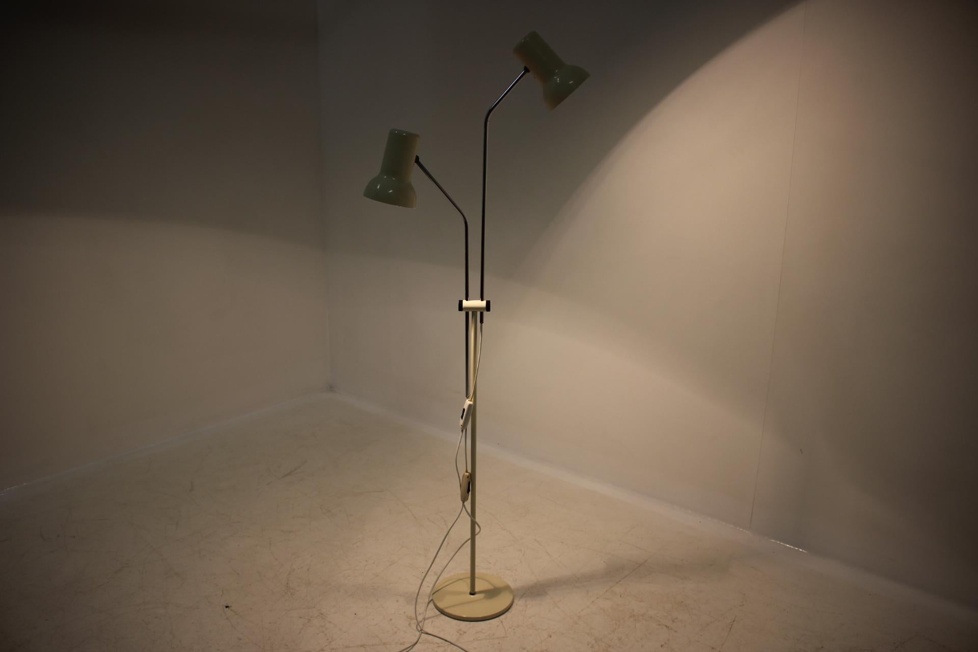 Metal Midcentury Adjustable Floor Lamp/Napako, 1970s For Sale