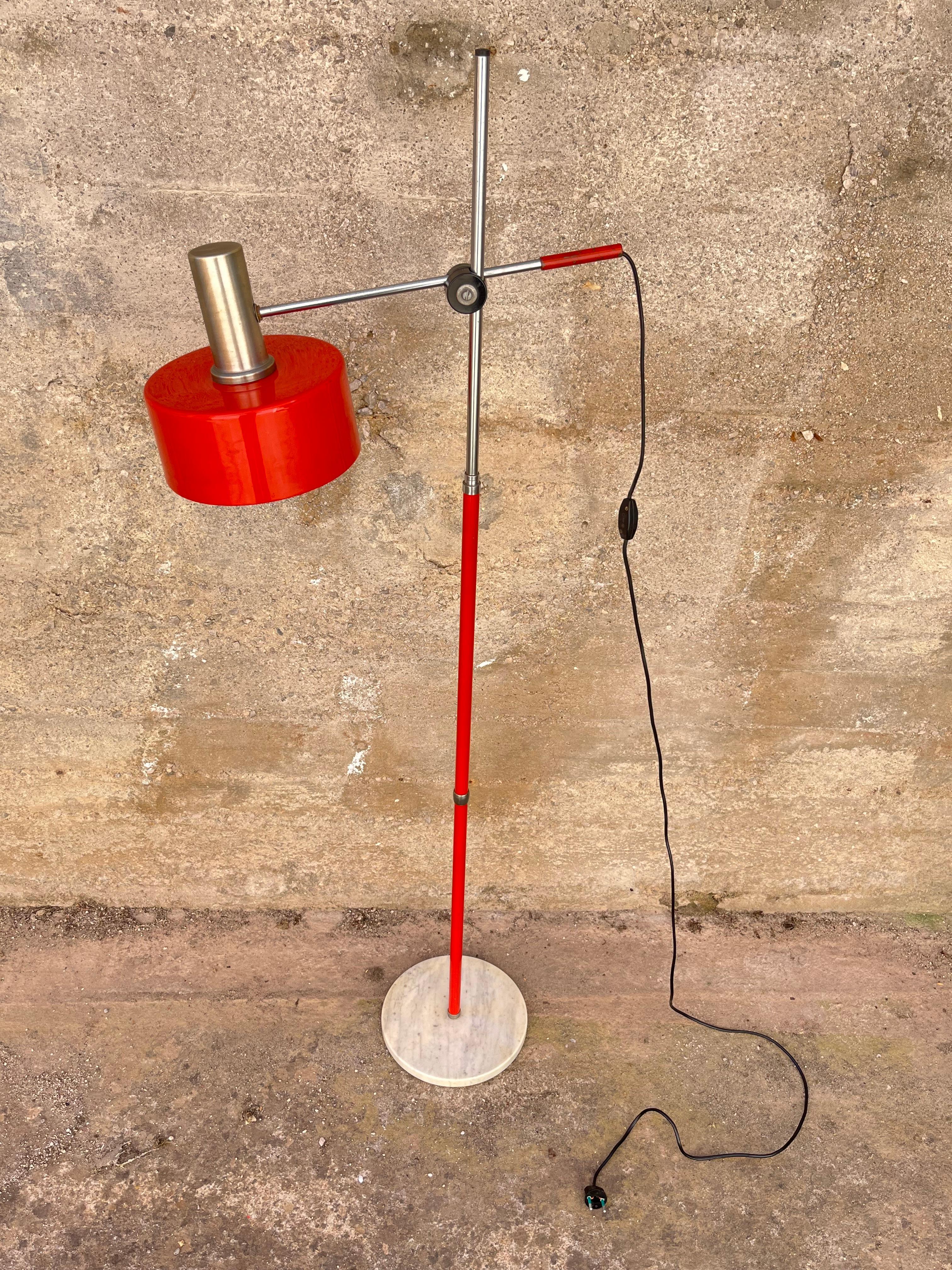 Mid-20th Century Mid-Century Adjustable Floor Lamp Stilux Italian Design 1960s For Sale