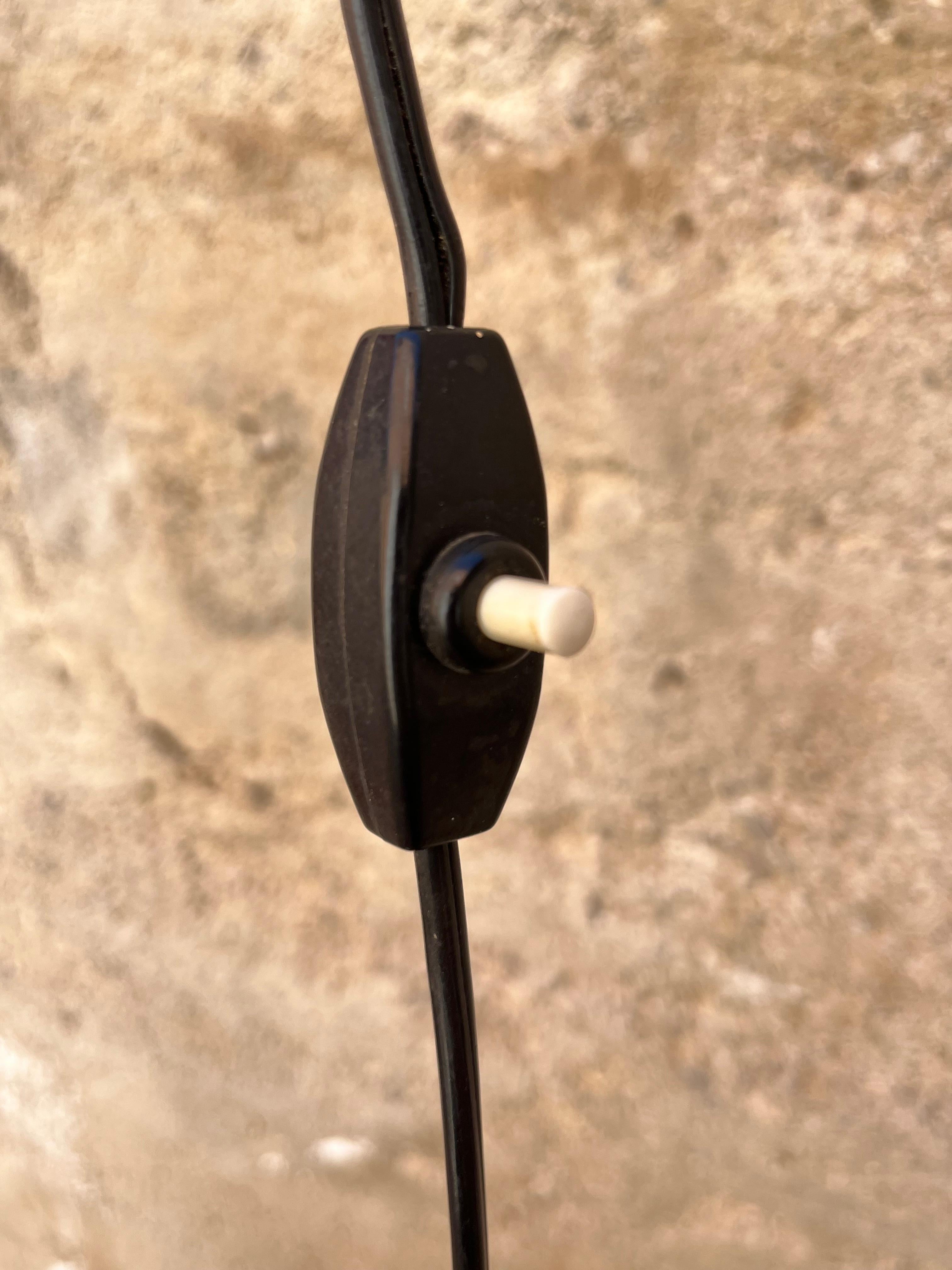 Metal Mid-Century Adjustable Floor Lamp Stilux Italian Design 1960s For Sale