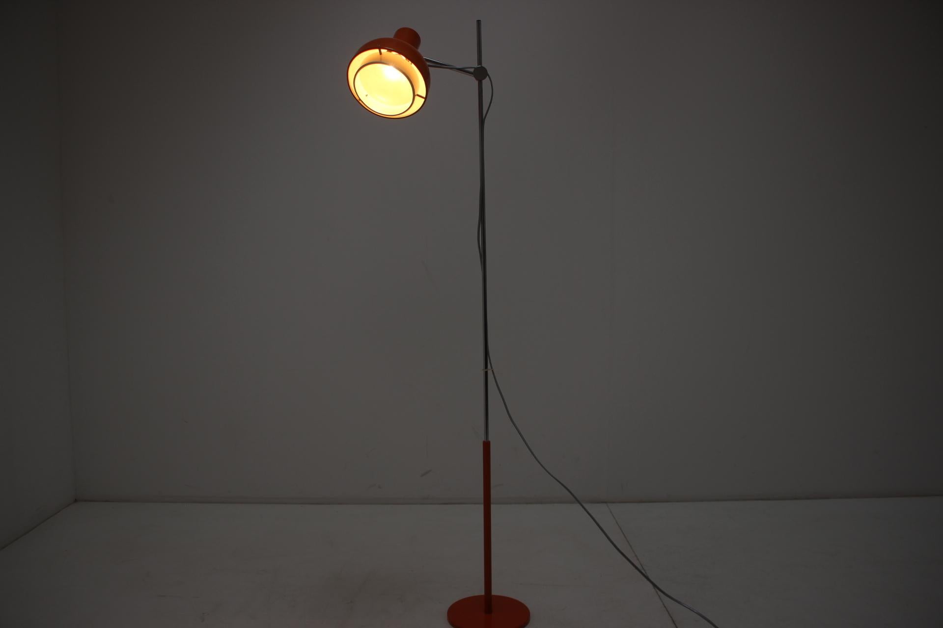 Czech Mid-Century Adjustable Floor Lamp, Napako, Josef Hurka, 1960's For Sale