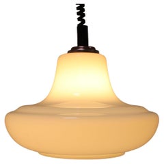 Colgante ajustable de cristal de mediados de siglo, años 70