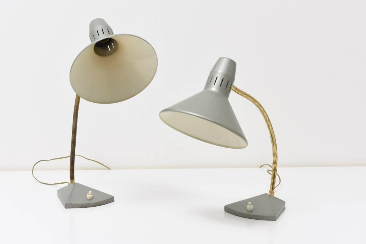 Enameled Mid-Century Adjustable Goose Neck Desk Lamp, Hala Zeist, 1960s