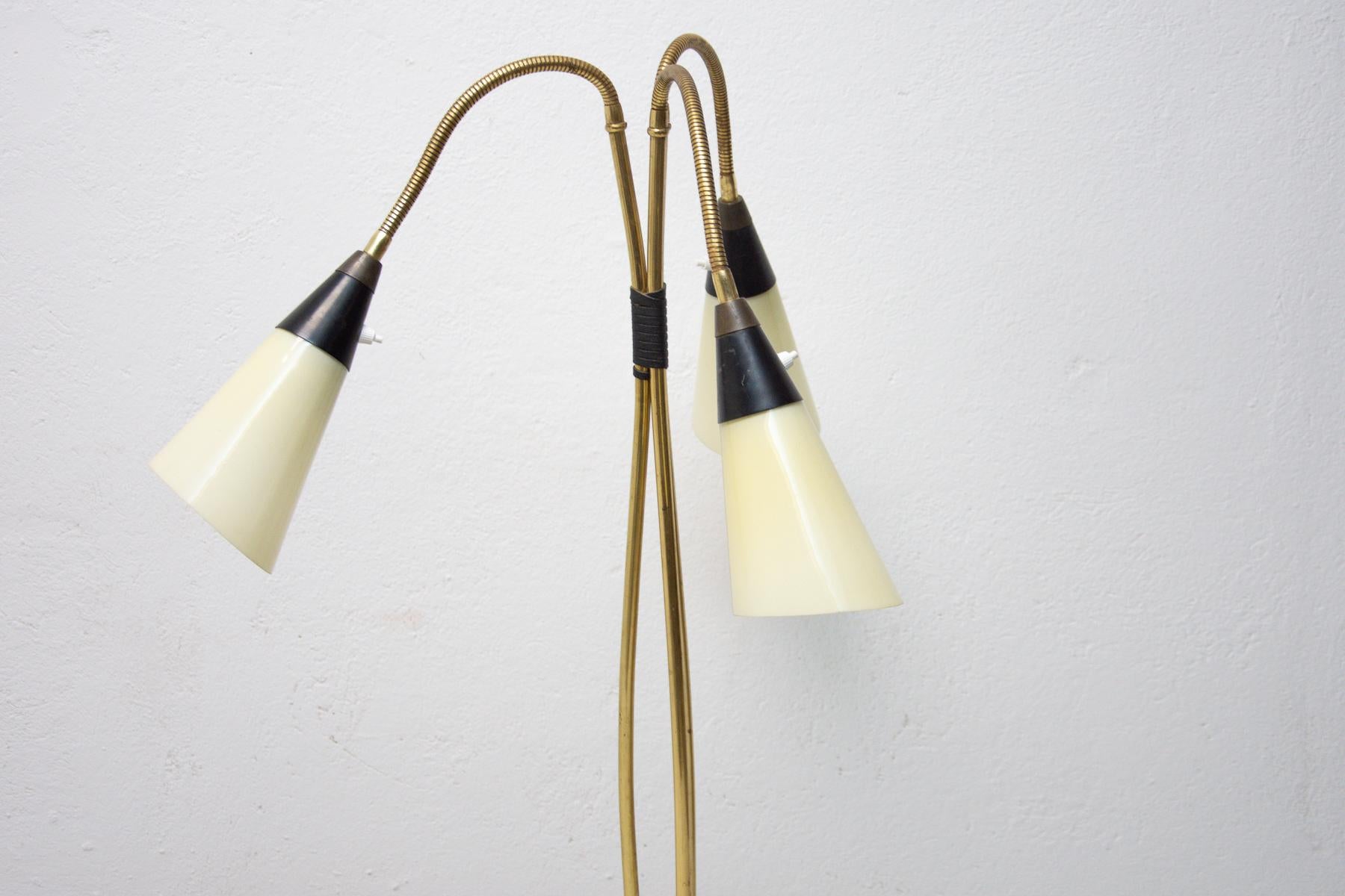 Mid Century Adjustable Gooseneck Floor Lamp, Brussels Period, 1960´s For Sale 3
