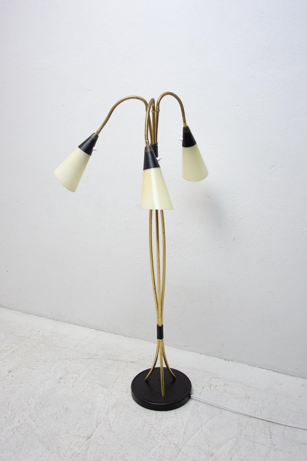 Mid Century Adjustable Gooseneck Floor Lamp, Brussels Period, 1960´s For Sale 5