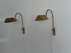 Mid-Century Adjustable Head And Arm Brass Pair of Sconces, 1960s, Germany