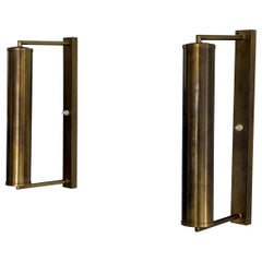 Mid-Century Adjustable Head Brass Pair of Sconces, 1960s, Germany