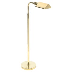 Mid-Century Adjustable Height Floor Lamp in Polished Brass by Cedric Hartman