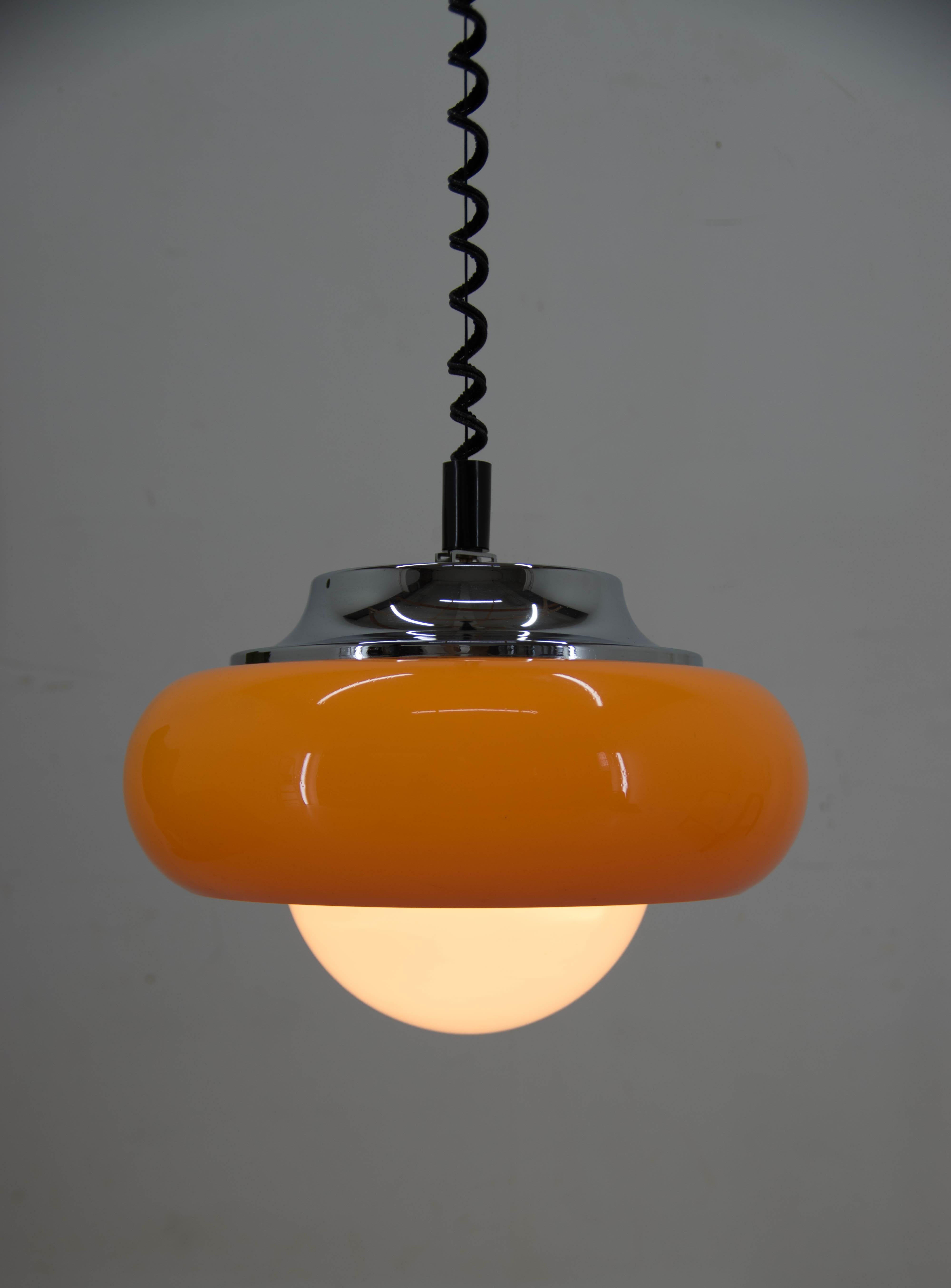 Mid Century Pendelleuchte Meblo, Harvey Guzzini, Italien, 1970er Jahre 3
