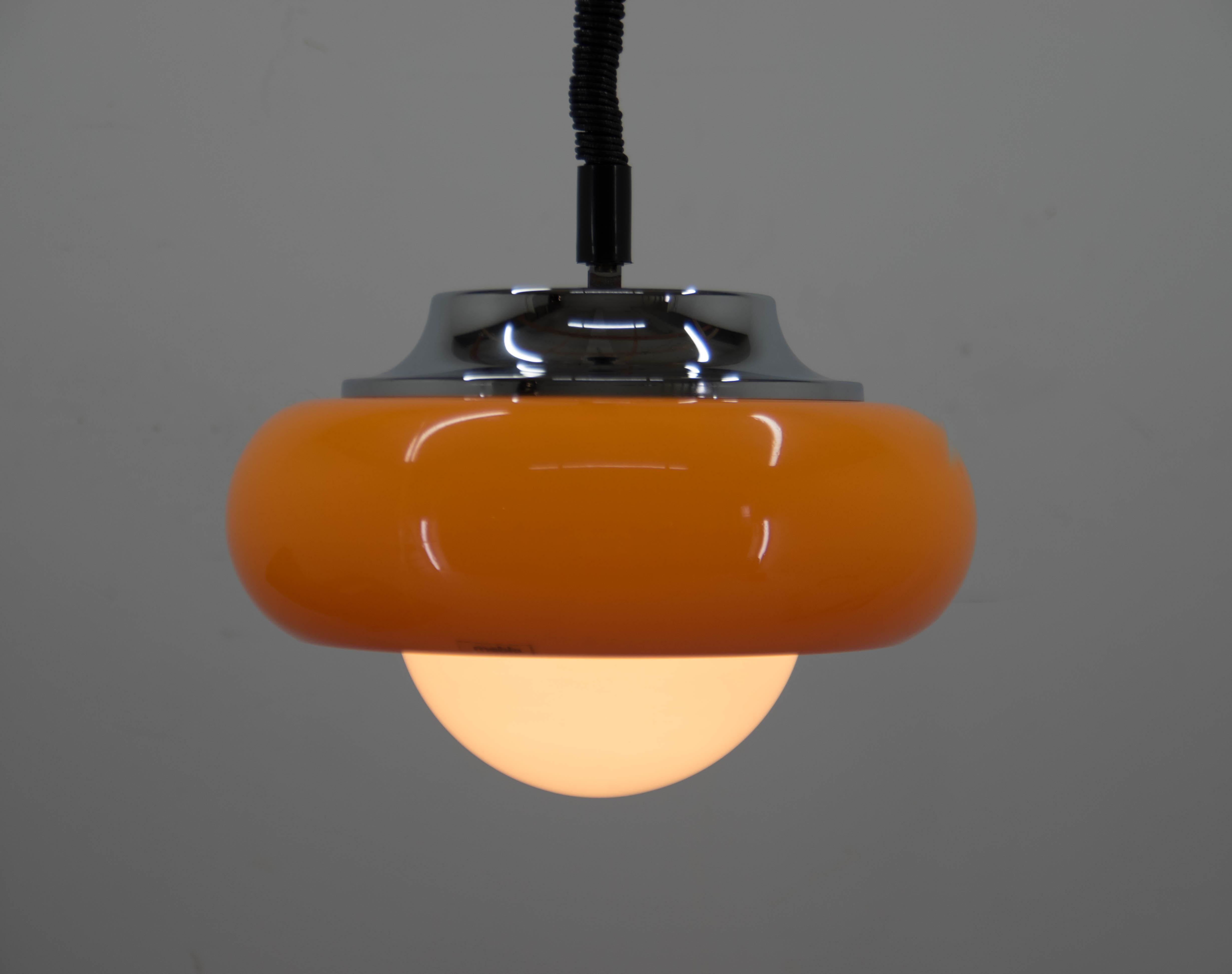 Mid Century Pendelleuchte Meblo, Harvey Guzzini, Italien, 1970er Jahre (Italienisch)