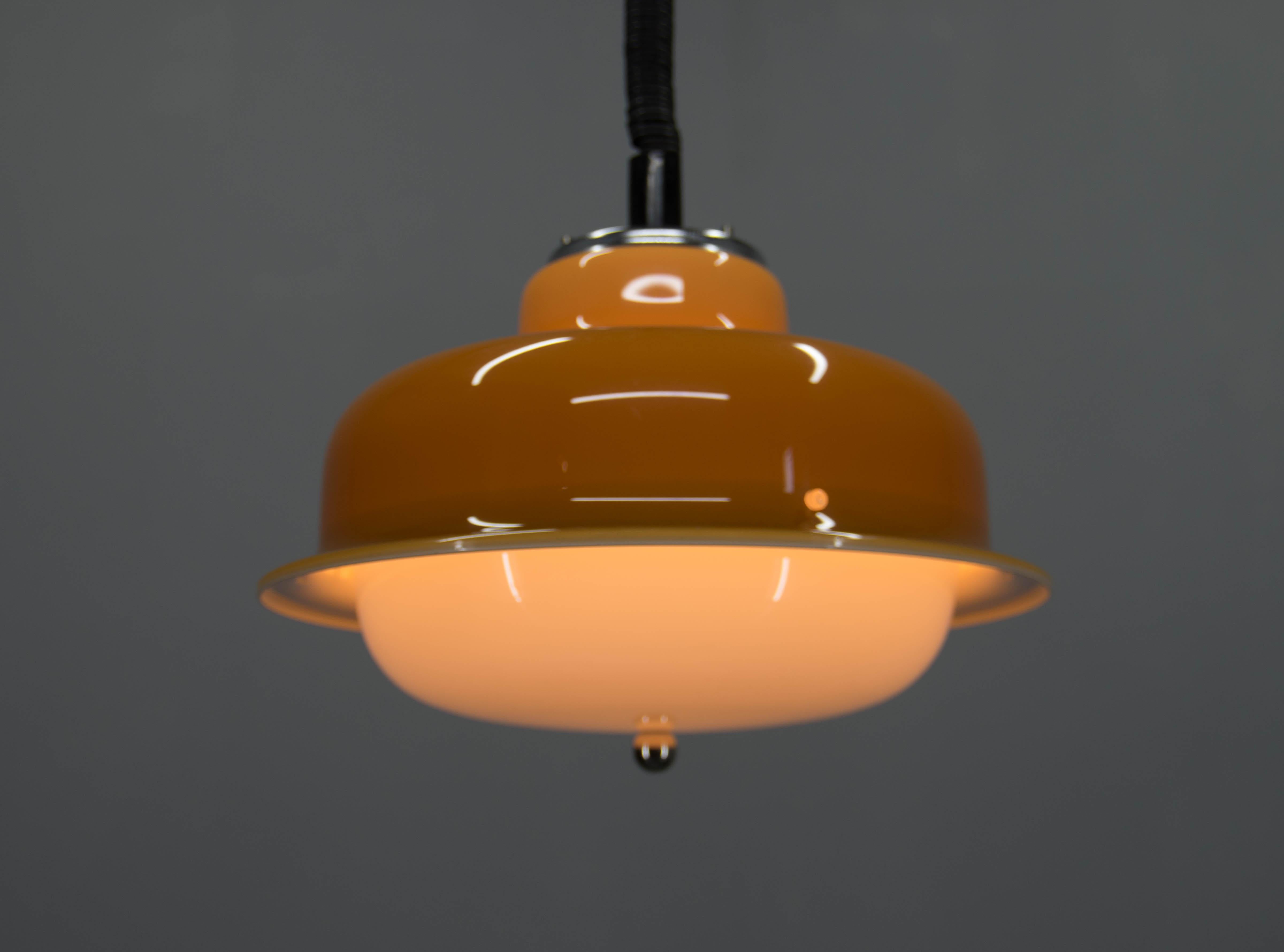 Italian Mid Century Adjustable Pendant Meblo, Harvey Guzzini, Italy, 1970s For Sale