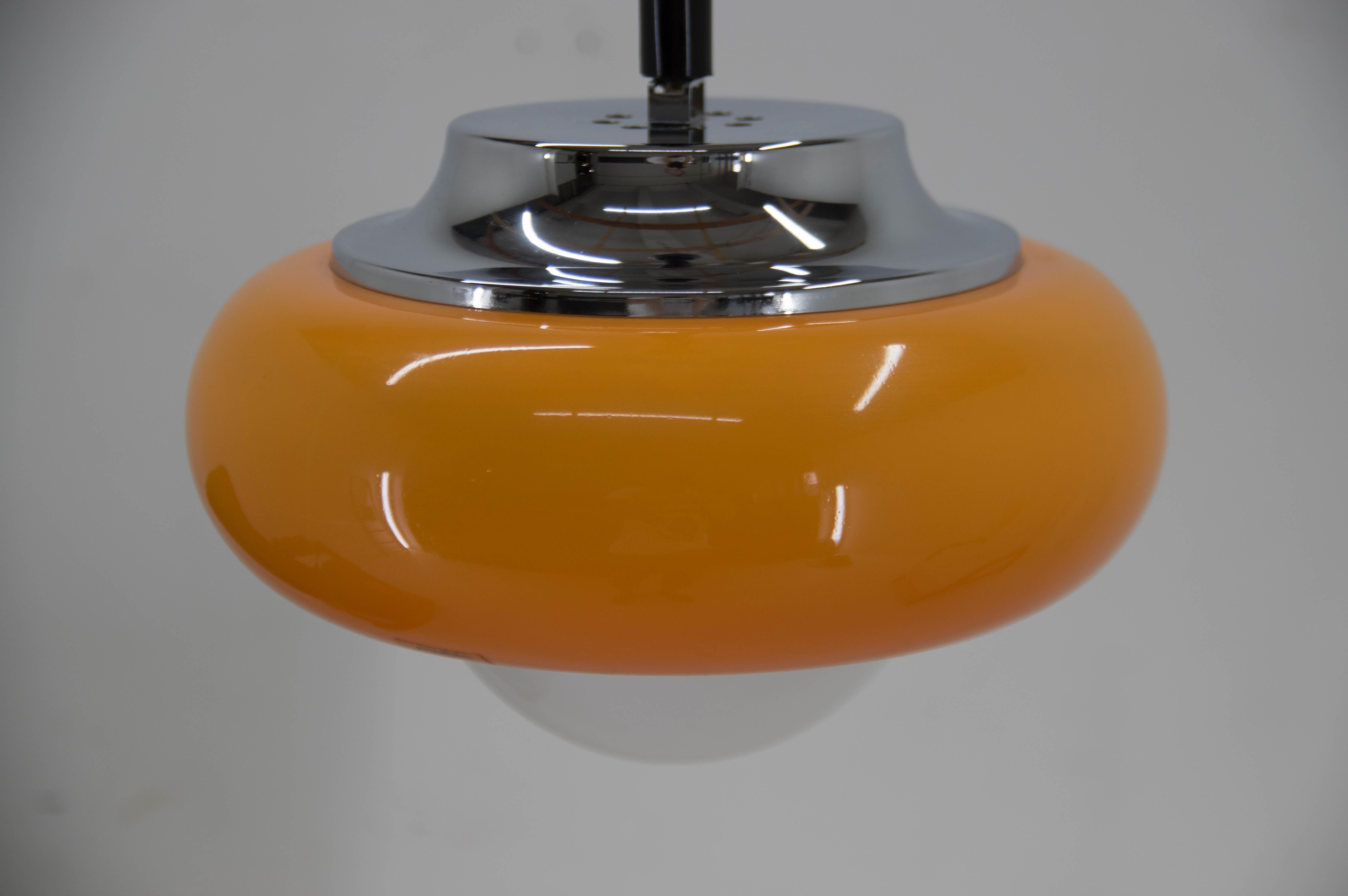 Mid Century Pendelleuchte Meblo, Harvey Guzzini, Italien, 1970er Jahre 1