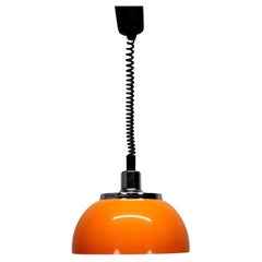 Mid-Century Adjustable Plastic Pendant Lamp by Meblo, Italy, 1970s Mid-Century Adjustable Plastic Pendant Lamp by Meblo, Italy, 1970s