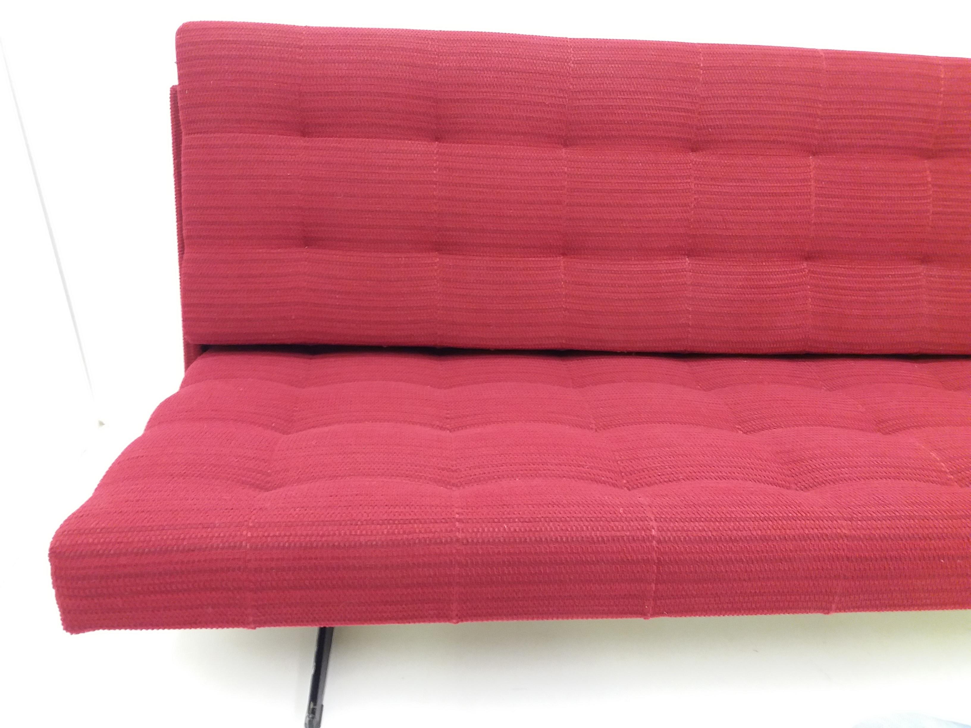 Mid-20th Century Mid-Century Adjustable Red Sofa, 1968 For Sale