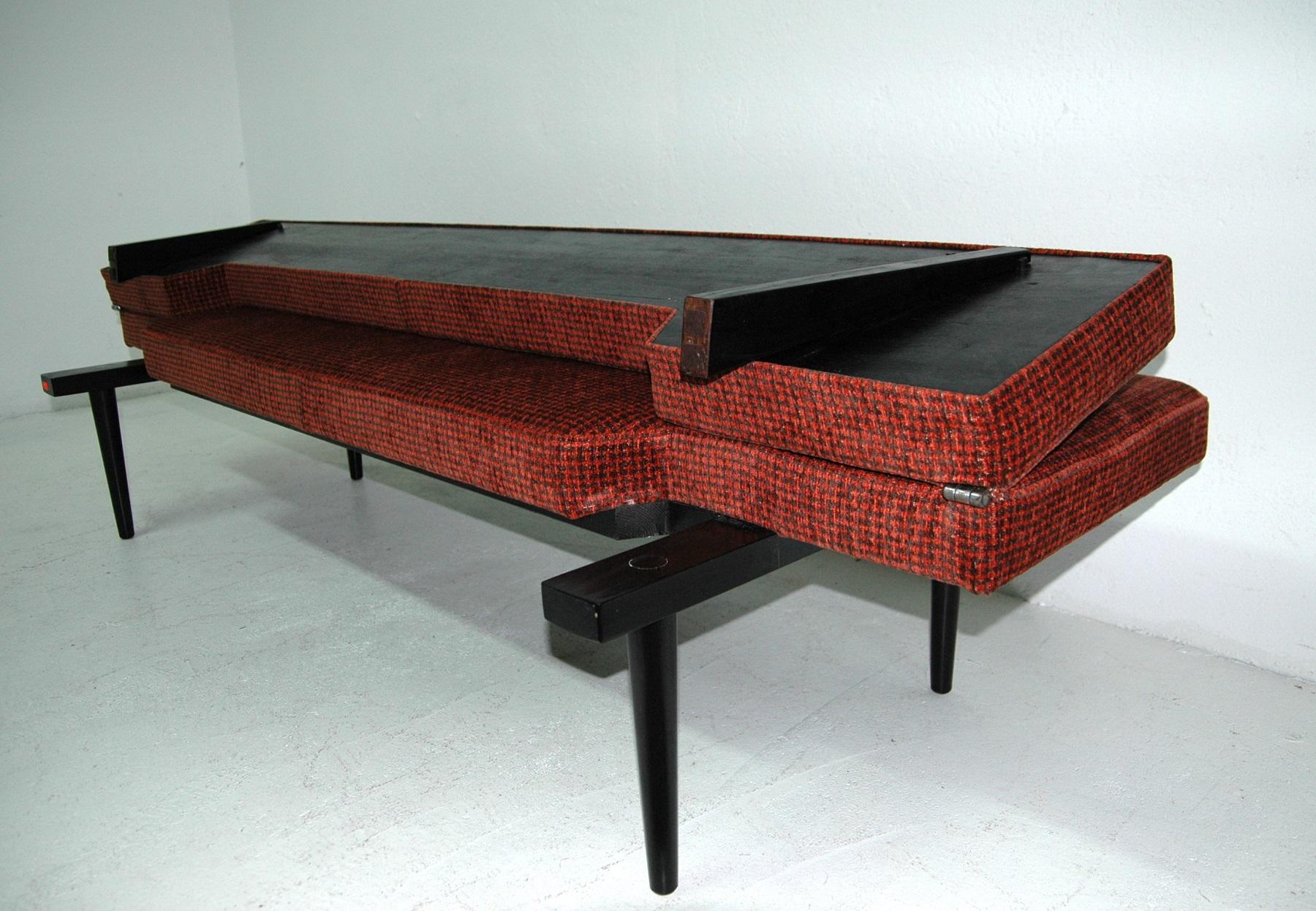 Midcentury Adjustable Sofa-Bench by Miroslav Navrátil, 1960s, Czechoslovakia  3