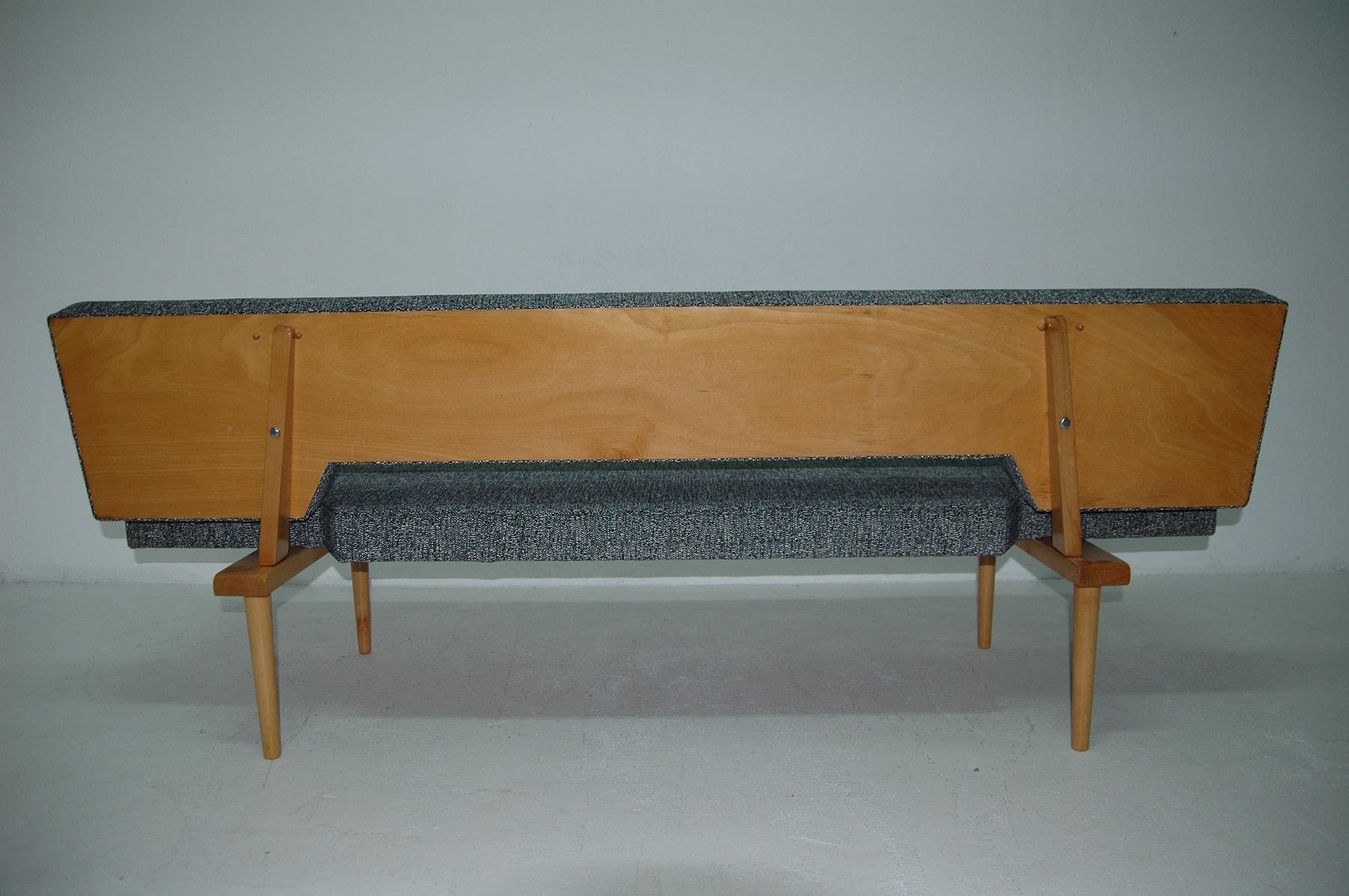 Midcentury Adjustable Sofa-Bench by Miroslav Navrátil, 1960s, Czechoslovakia 6