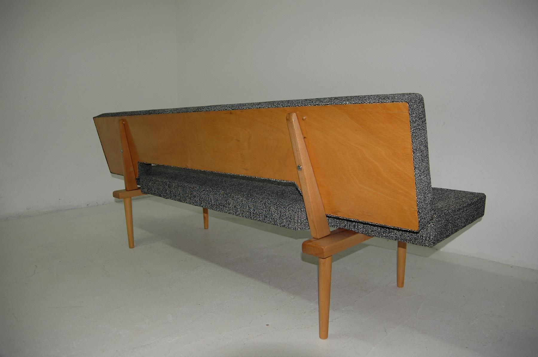 Midcentury Adjustable Sofa-Bench by Miroslav Navrátil, 1960s, Czechoslovakia 8