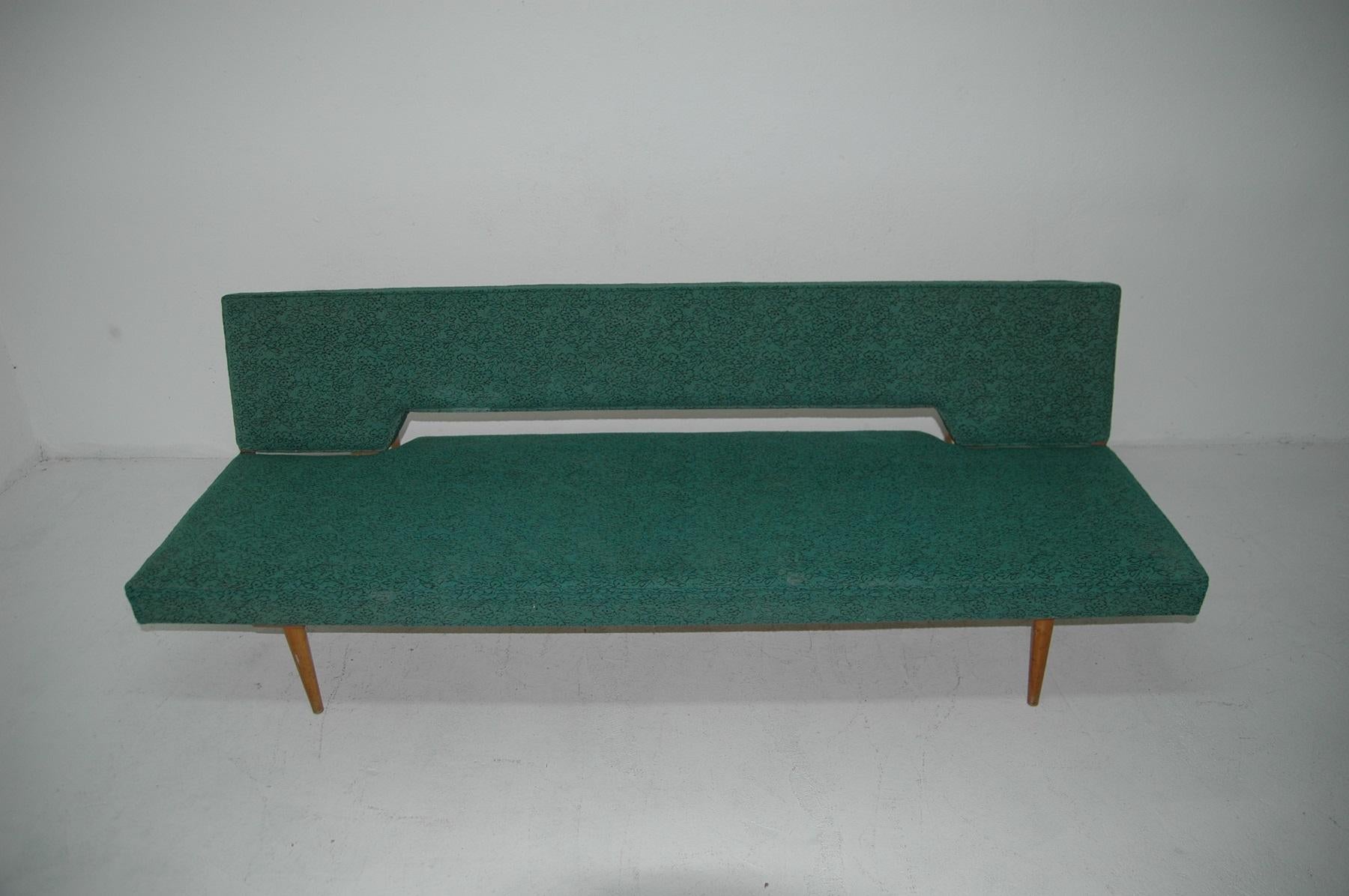Midcentury Adjustable Sofa-Bench by Miroslav Navratil, 1960s, Czechoslovakia In Good Condition In Prague 8, CZ