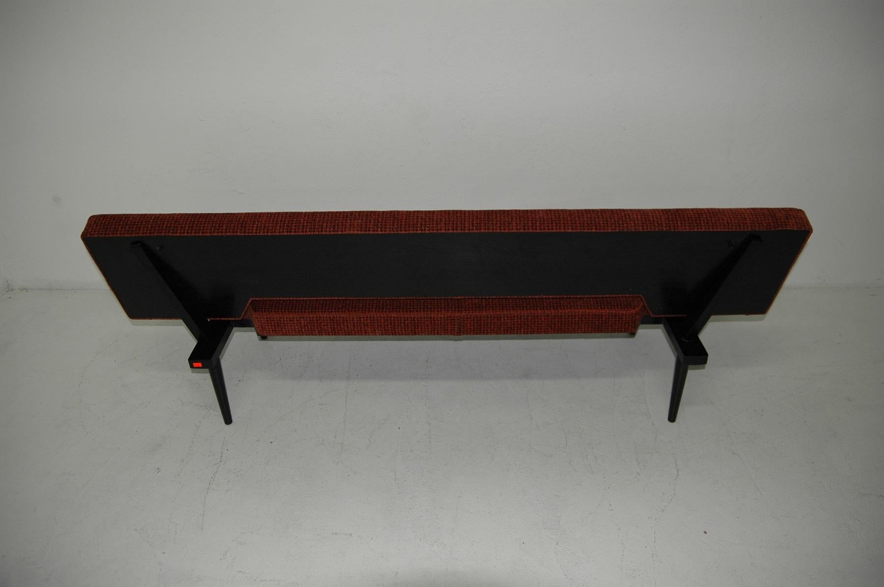 Fabric Midcentury Adjustable Sofa-Bench by Miroslav Navrátil, 1960s, Czechoslovakia 