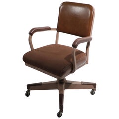 Chaise de bureau réglable:: pivotante et inclinable du milieu du siècle dernier