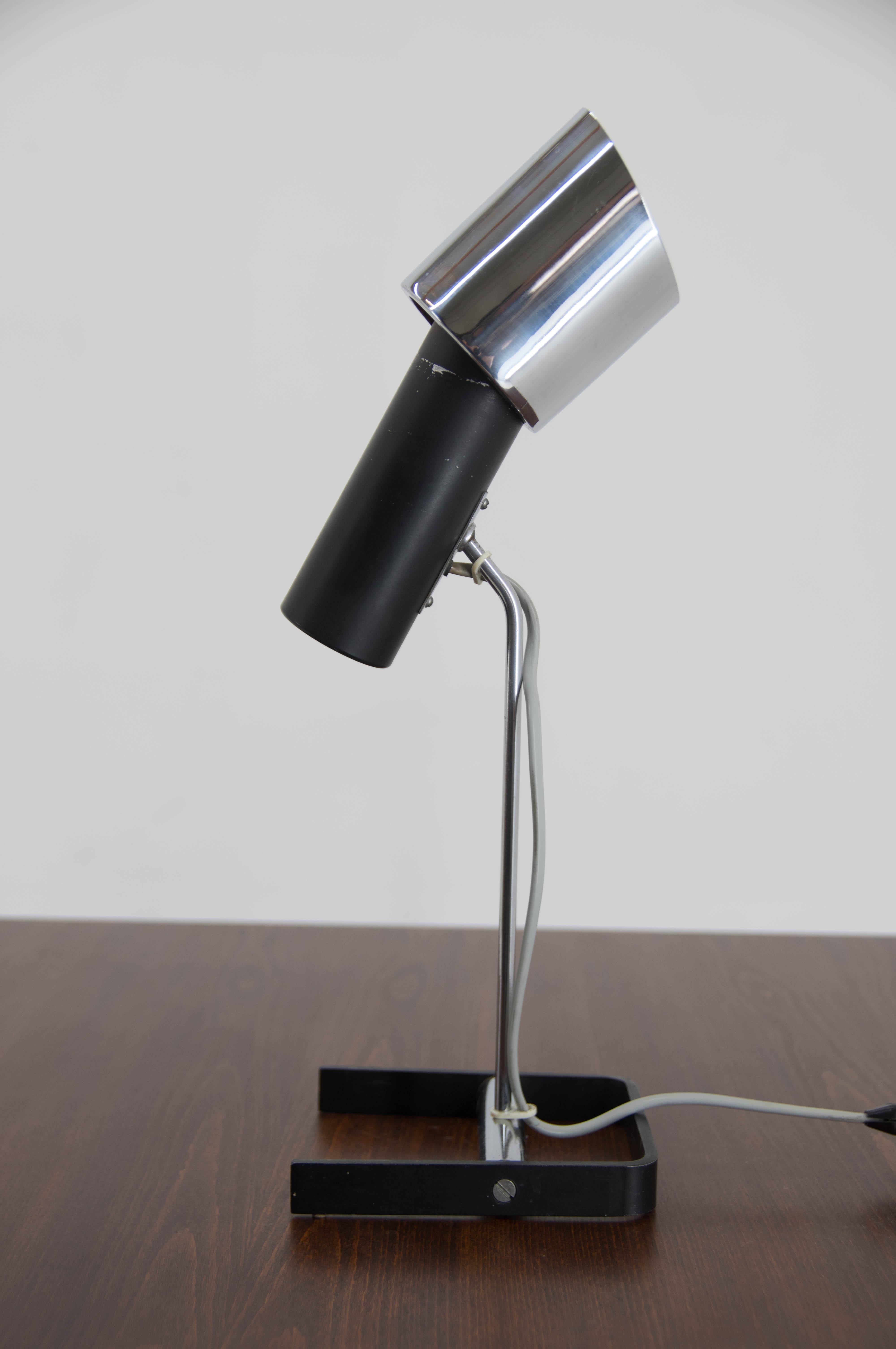 Metal Mid-Century Adjustable Table Lamp, 1960s For Sale