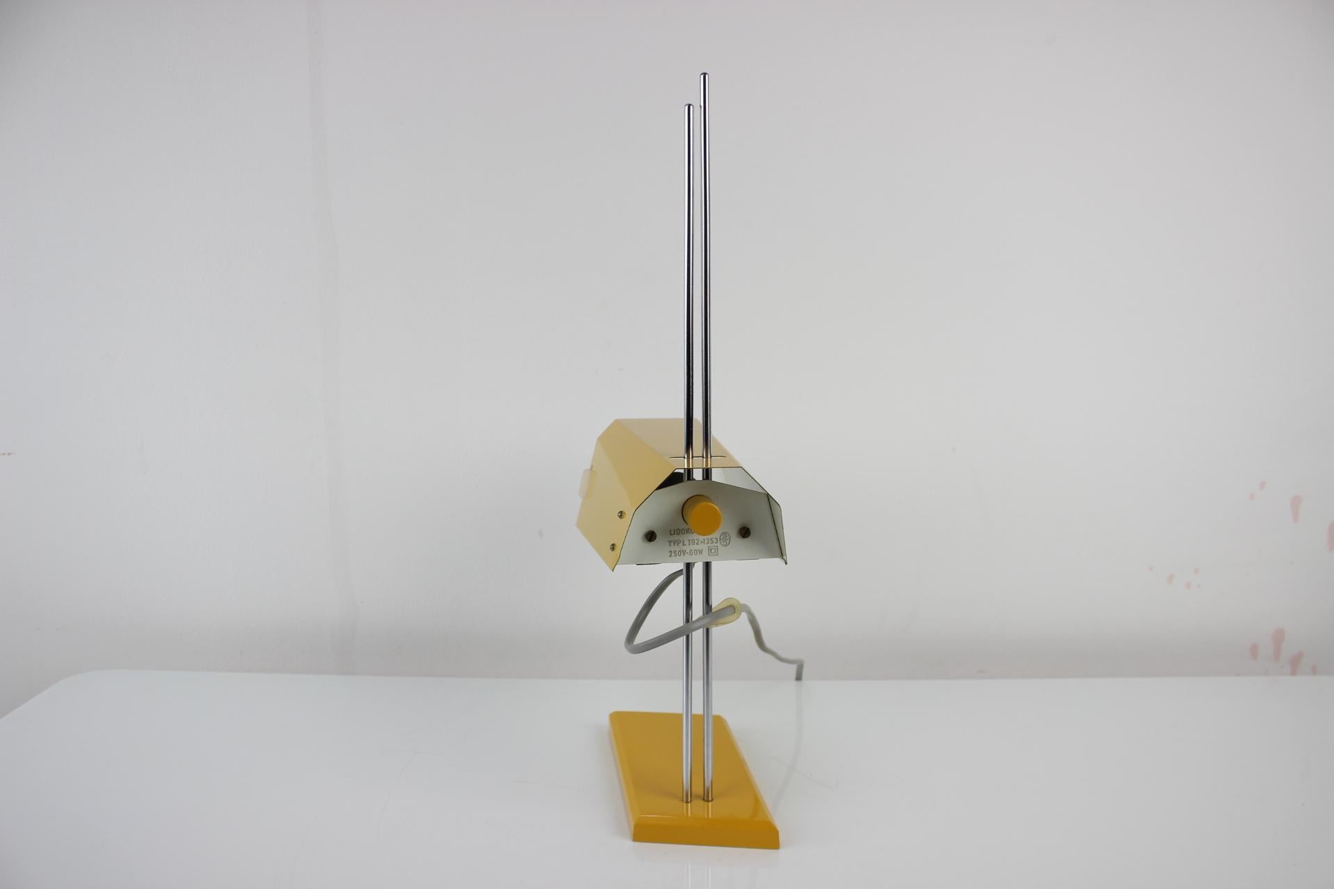 Czech Midcentury Adjustable Table Lamp by Lidokov, 1970s For Sale