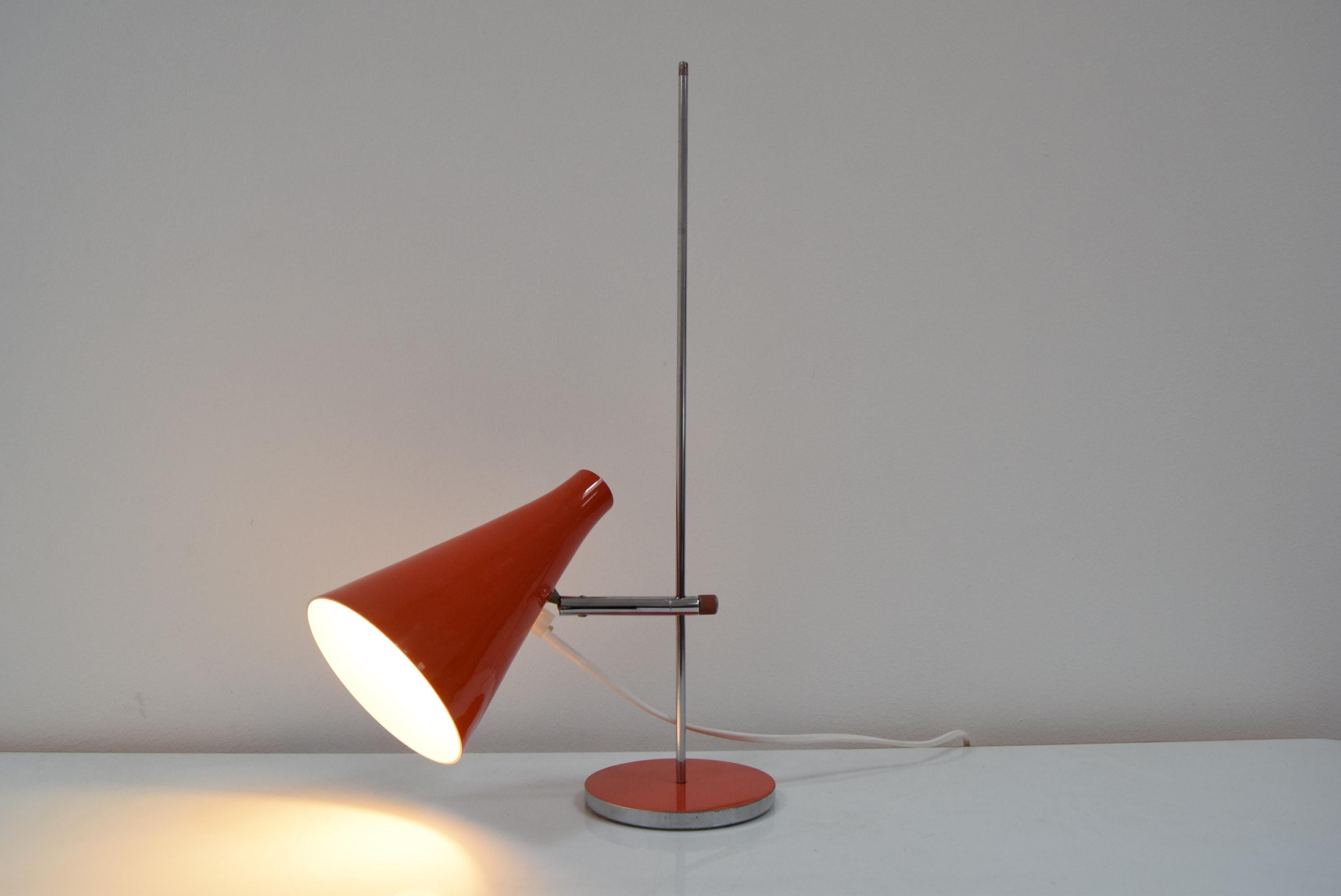 Metal Mid-Century Adjustable Table Lamp by Lidokov, 1970's For Sale