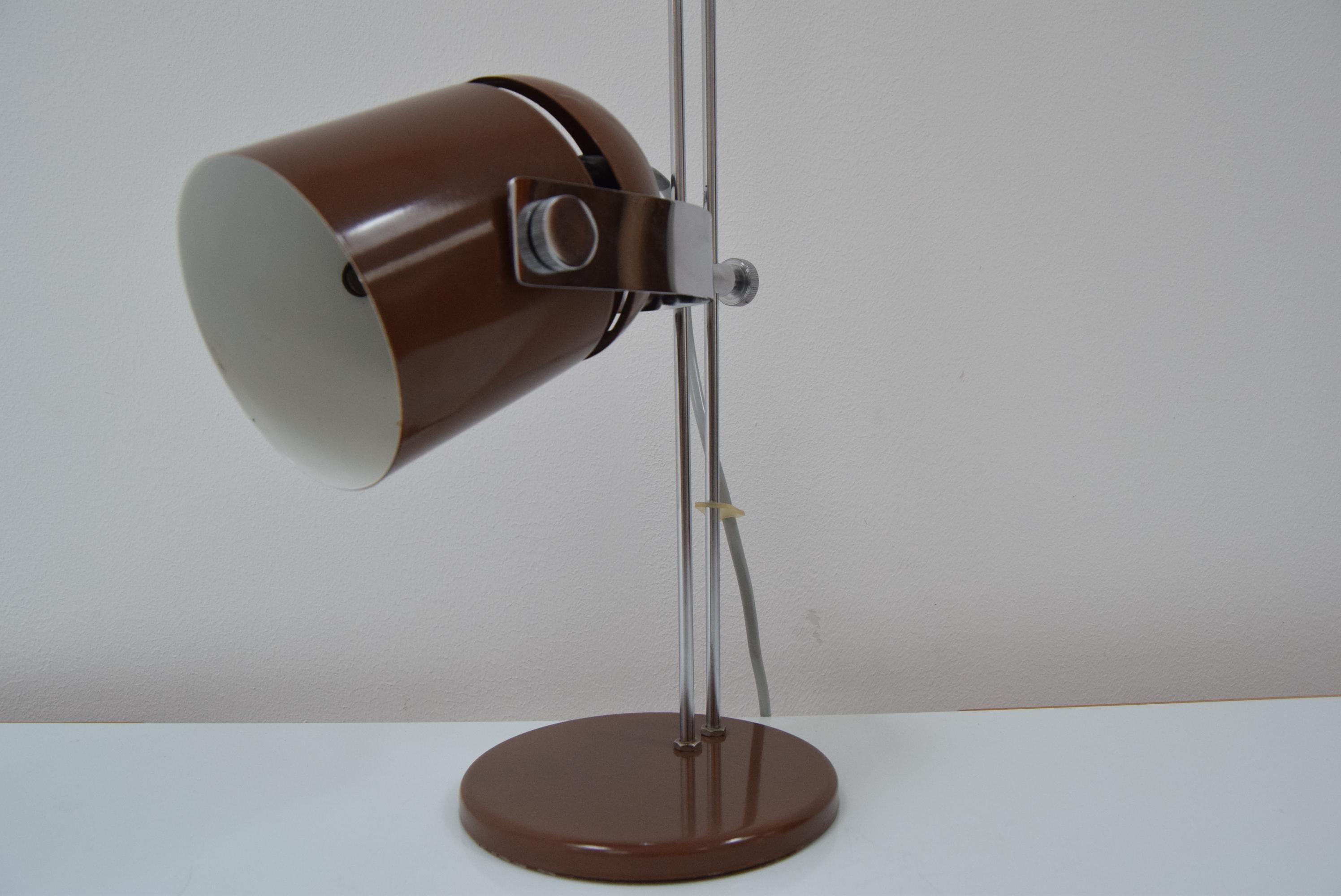 Metal Mid-century Adjustable table Lamp by Stanislav Indra for Combi Lux, 1970's.  For Sale