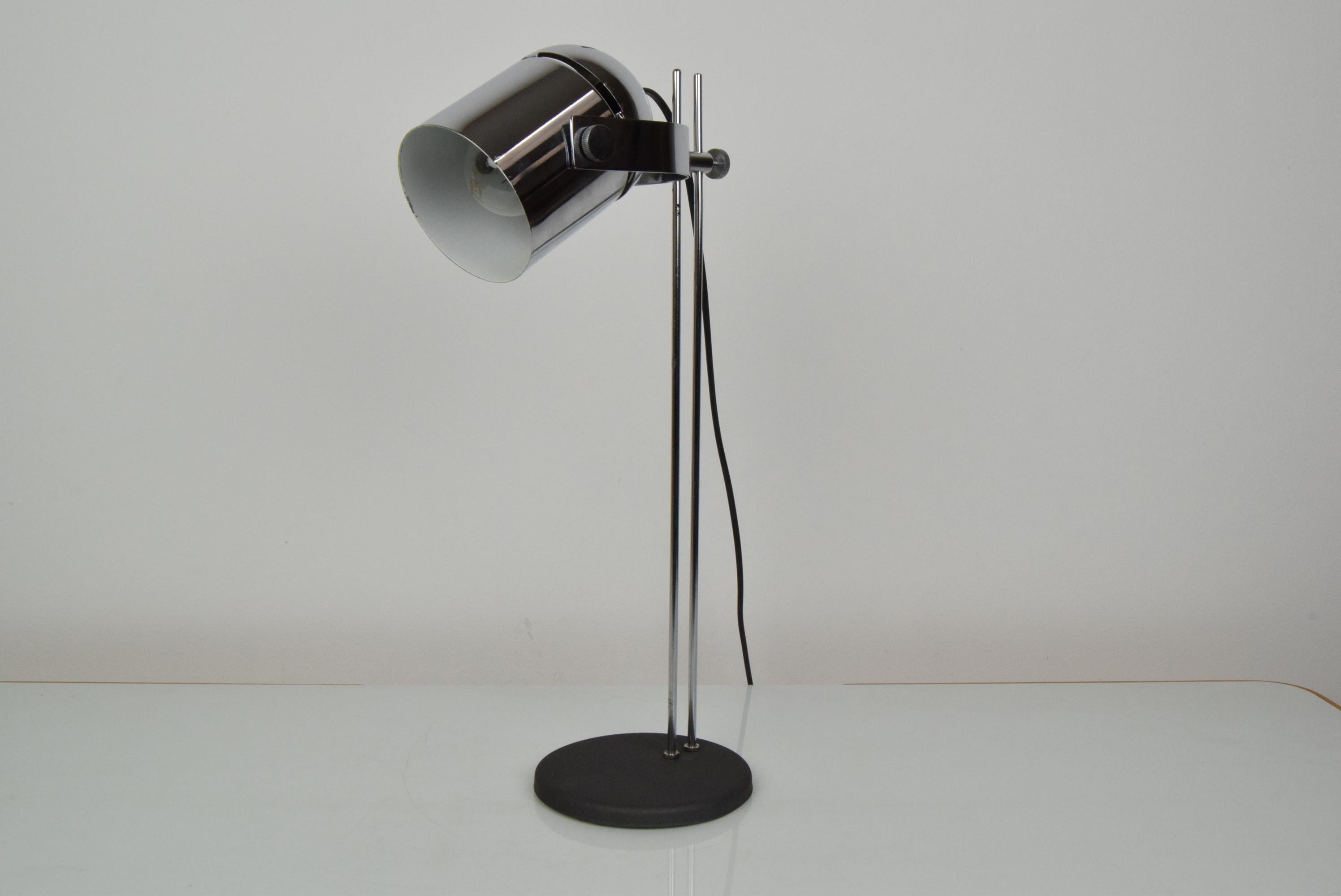Metal Mid-Century Adjustable Table Lamp by Stanislav Indra, 1970's For Sale