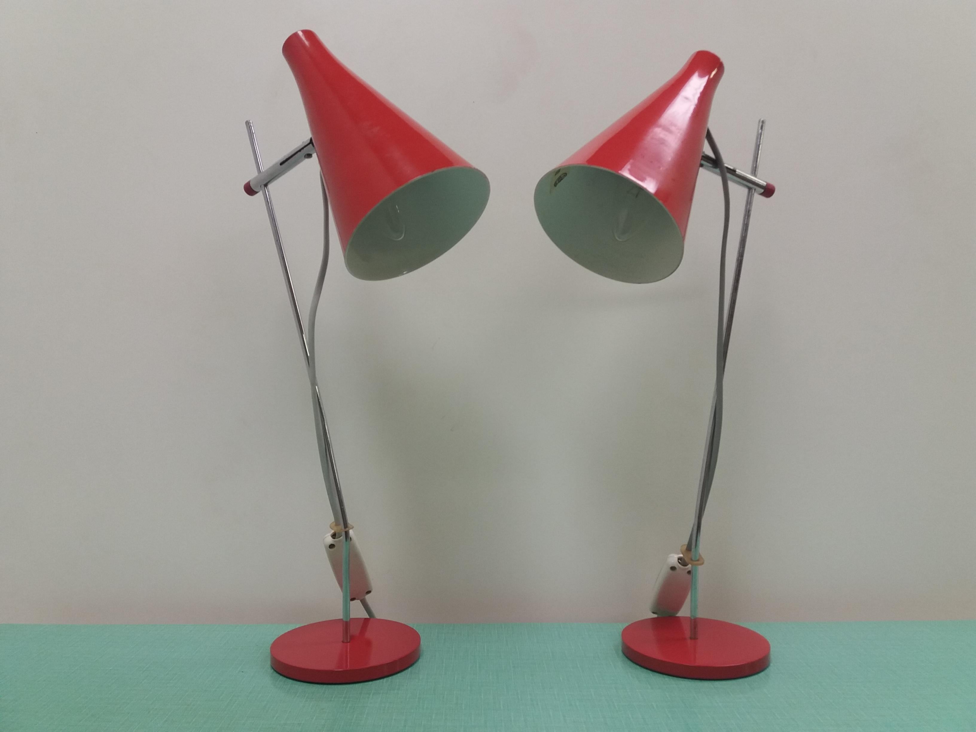 Midcentury Adjustable Table Lamp Design by Josef Hůrka for Napako, 1965 5