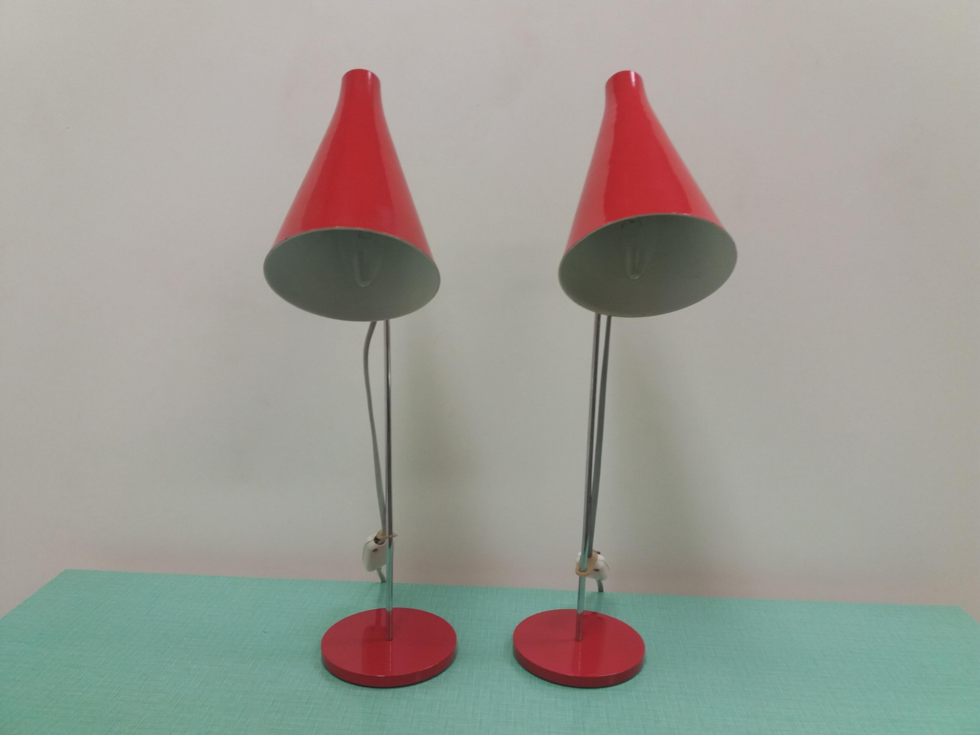 Mid-Century Modern Midcentury Adjustable Table Lamp Design by Josef Hůrka for Napako, 1965