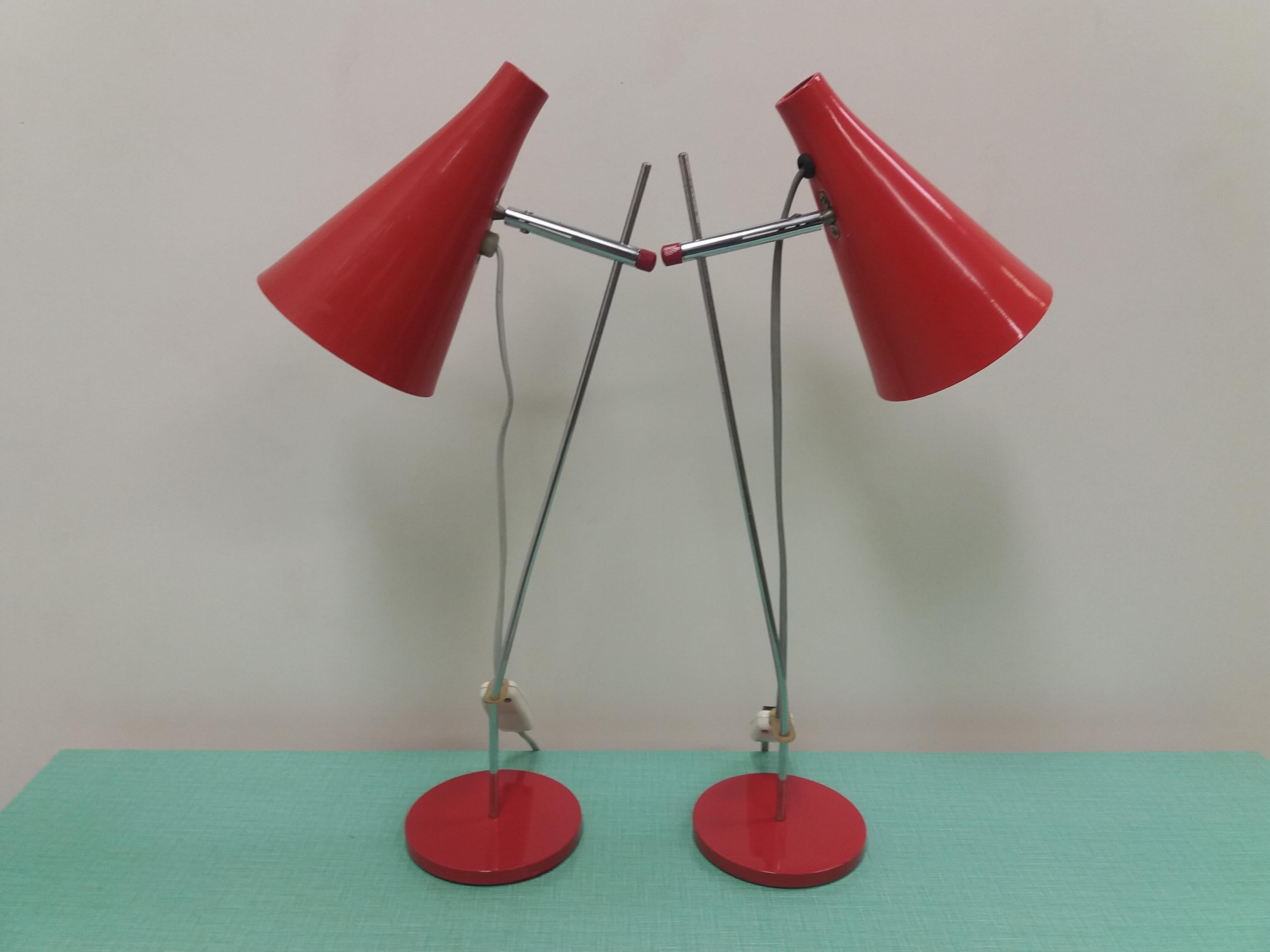 Midcentury Adjustable Table Lamp Design by Josef Hůrka for Napako, 1965 1