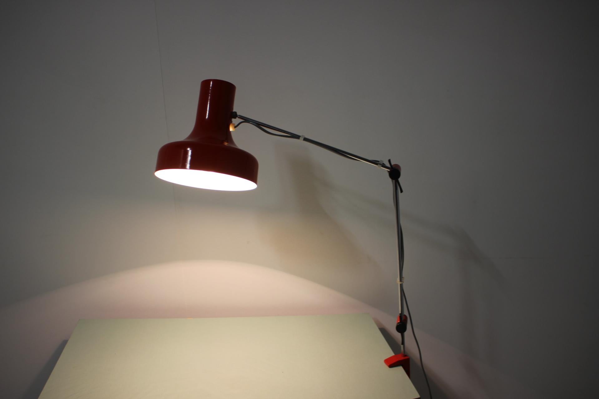 Midcentury Adjustable Table Lamp Designed by Josef Hurka for Napako, 1970s For Sale 3
