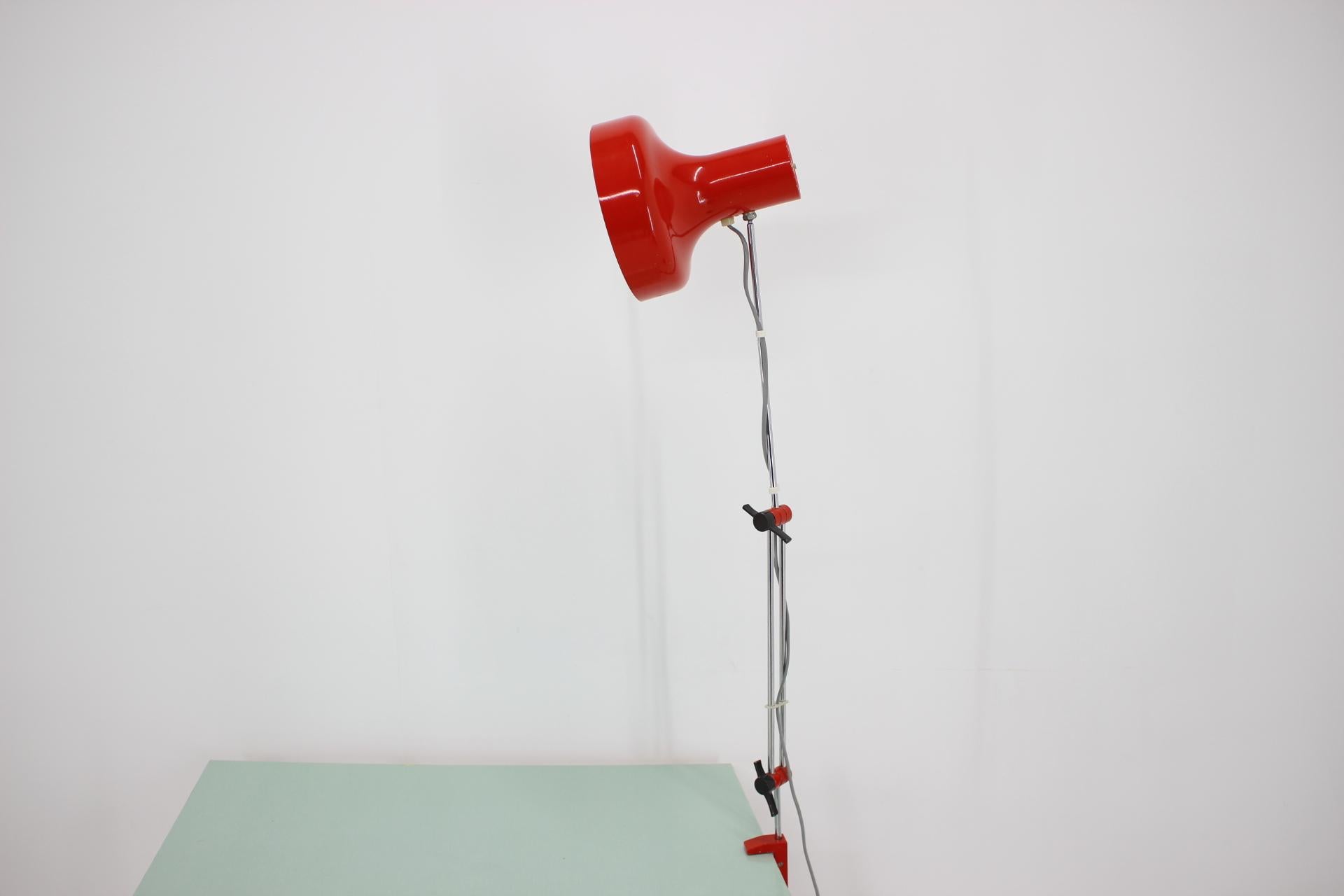Midcentury Adjustable Table Lamp Designed by Josef Hurka for Napako, 1970s For Sale 1