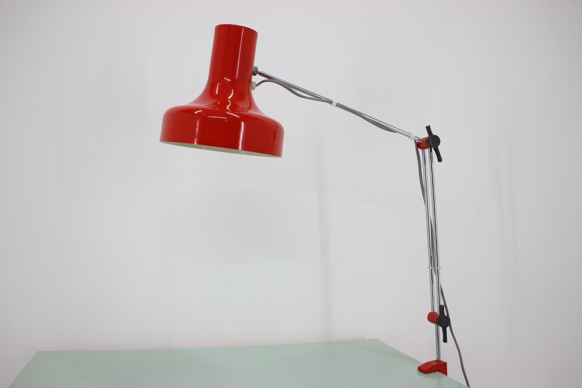 Midcentury Adjustable Table Lamp Designed by Josef Hurka for Napako, 1970s For Sale 2